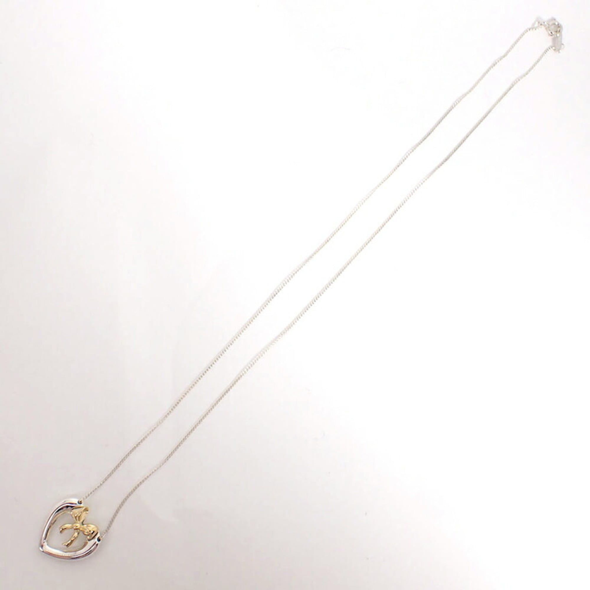 Tiffany & Co. TIFFANY & Co. 925 750 Heart Ribbon Pendant Necklace Size ONE SIZE - 5 Thumbnail