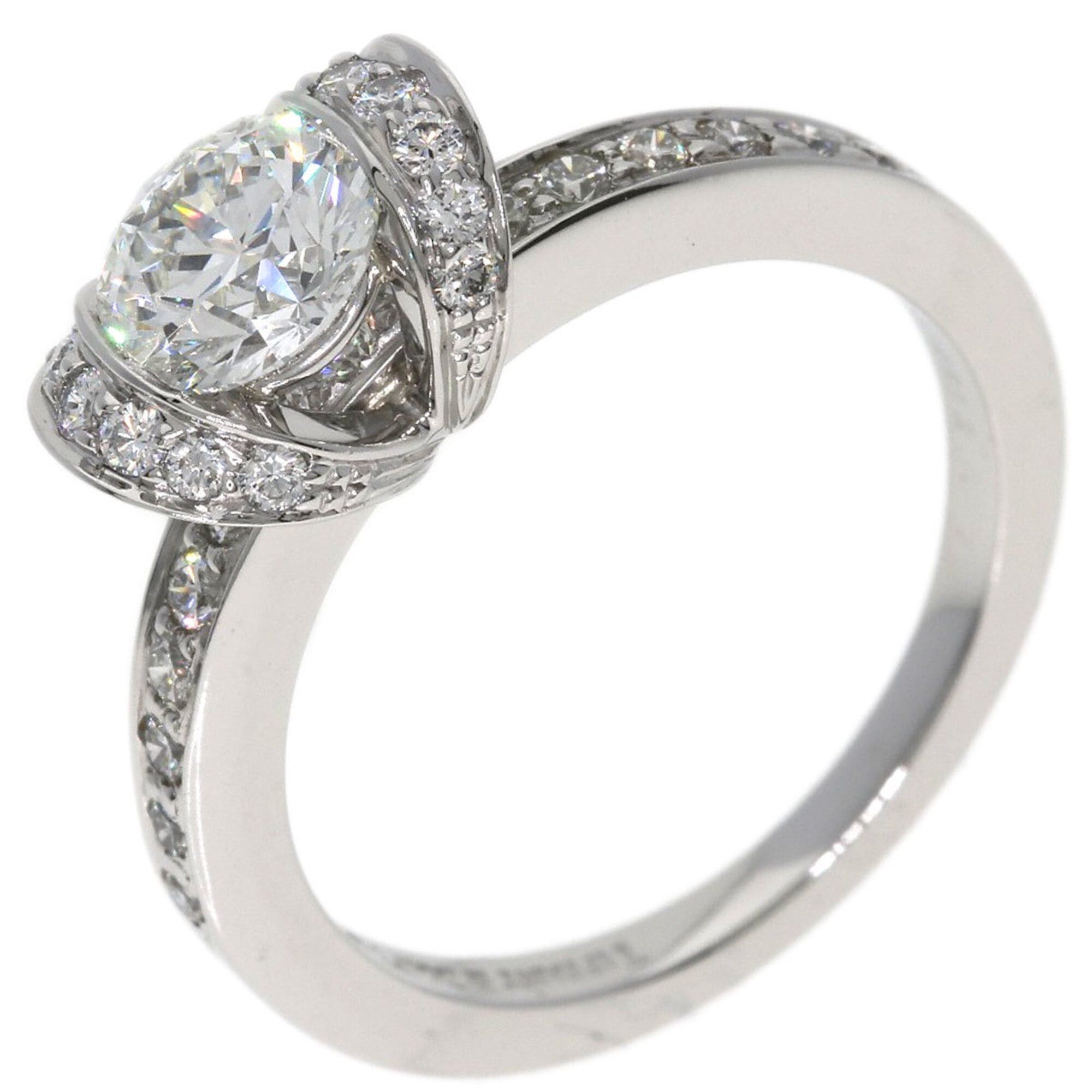 Tiffany & Co. Tiffany & Co. Ribbon Diamond Ring, Platinum PT950, Women's Ring. Size ONE SIZE - 2 Thumbnail