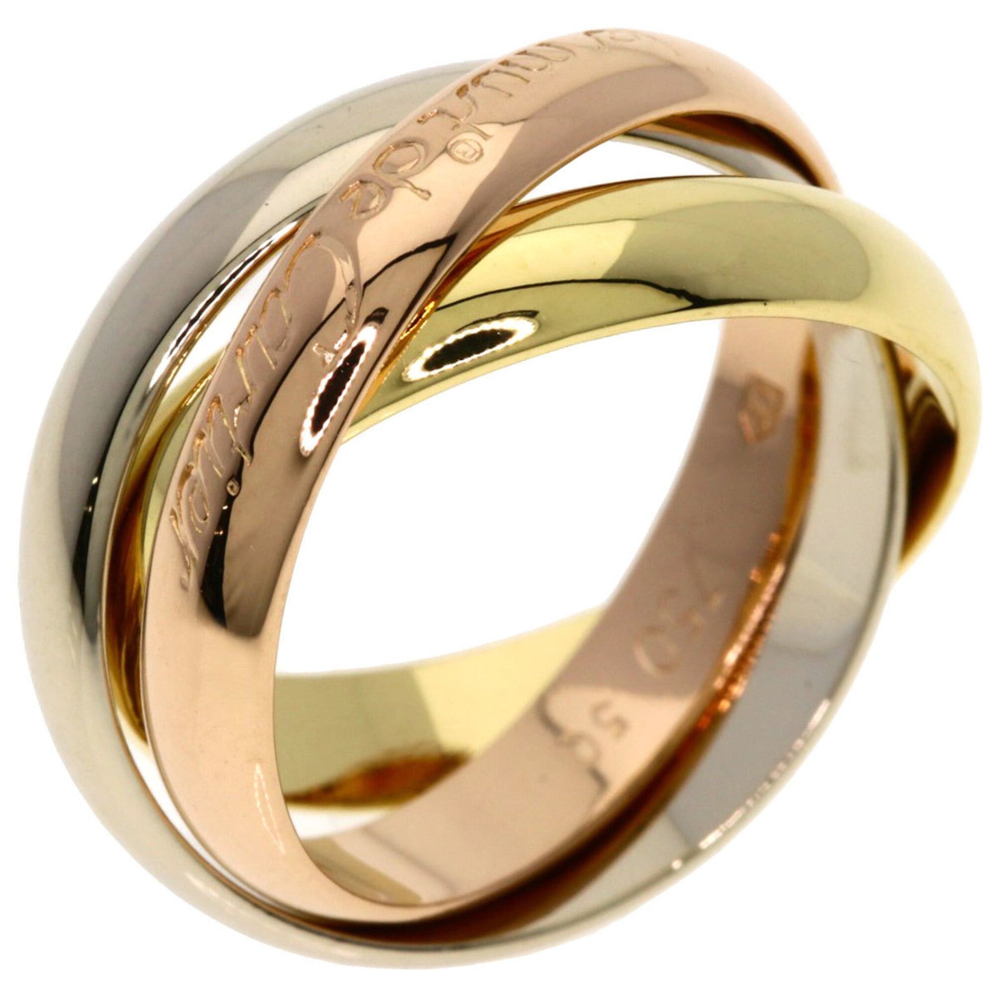 Cartier Cartier Trinity #50 Ring - 18K Yellow Gold/18K Pink White Gold Women's CARTIER Size ONE SIZE - 2 Thumbnail