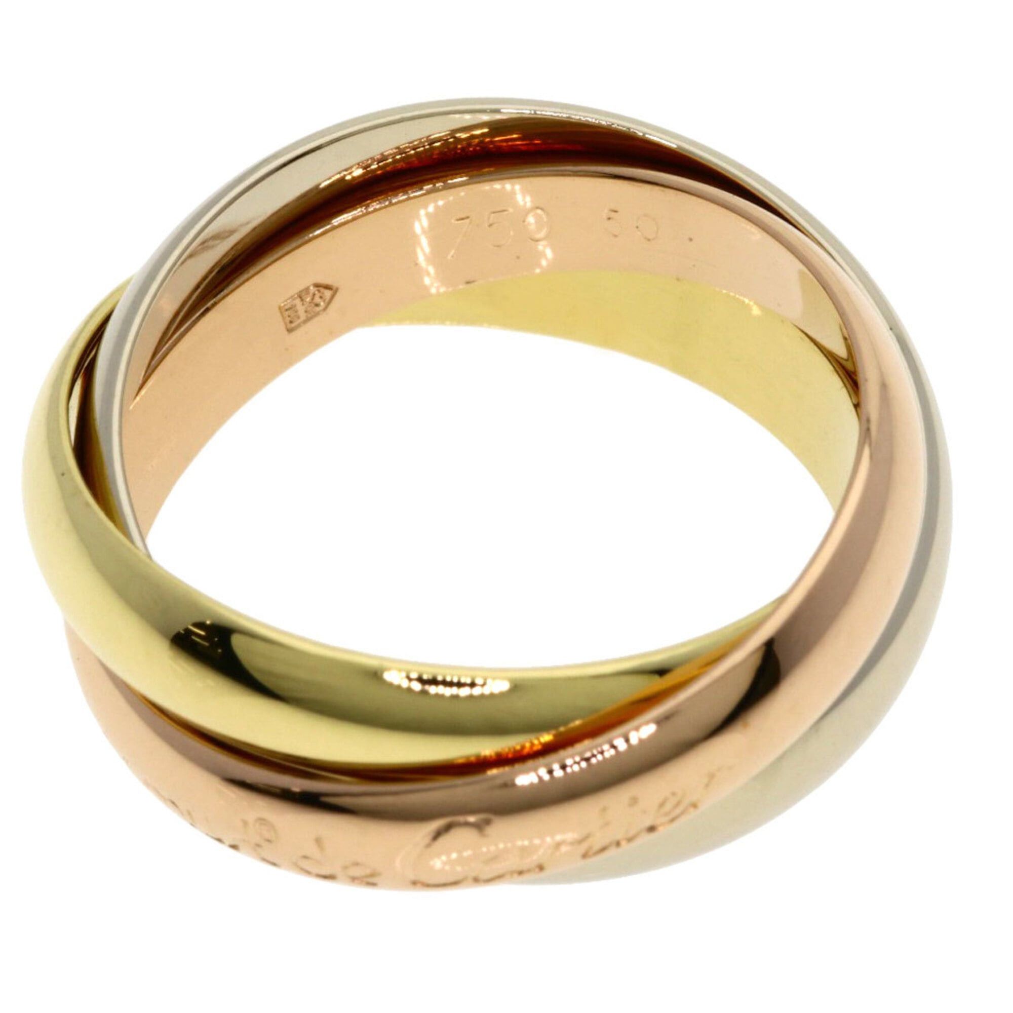 Cartier Cartier Trinity #50 Ring - 18K Yellow Gold/18K Pink White Gold Women's CARTIER Size ONE SIZE - 3 Thumbnail
