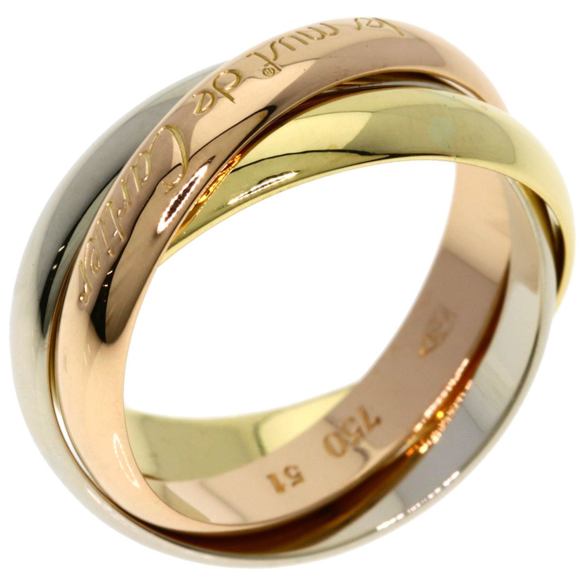 Cartier Cartier Trinity #51 Ring - 18K Yellow Gold/18K Pink White Gold Women's CARTIER Size ONE SIZE - 2 Thumbnail