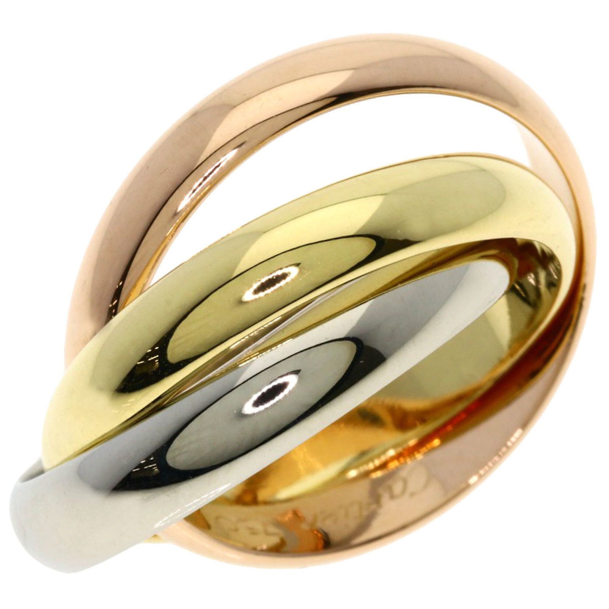 Cartier Cartier Trinity MM #53 Ring - 18K Yellow Gold/18K Pink White Gold Women's CARTIER Size ONE SIZE - 2 Thumbnail