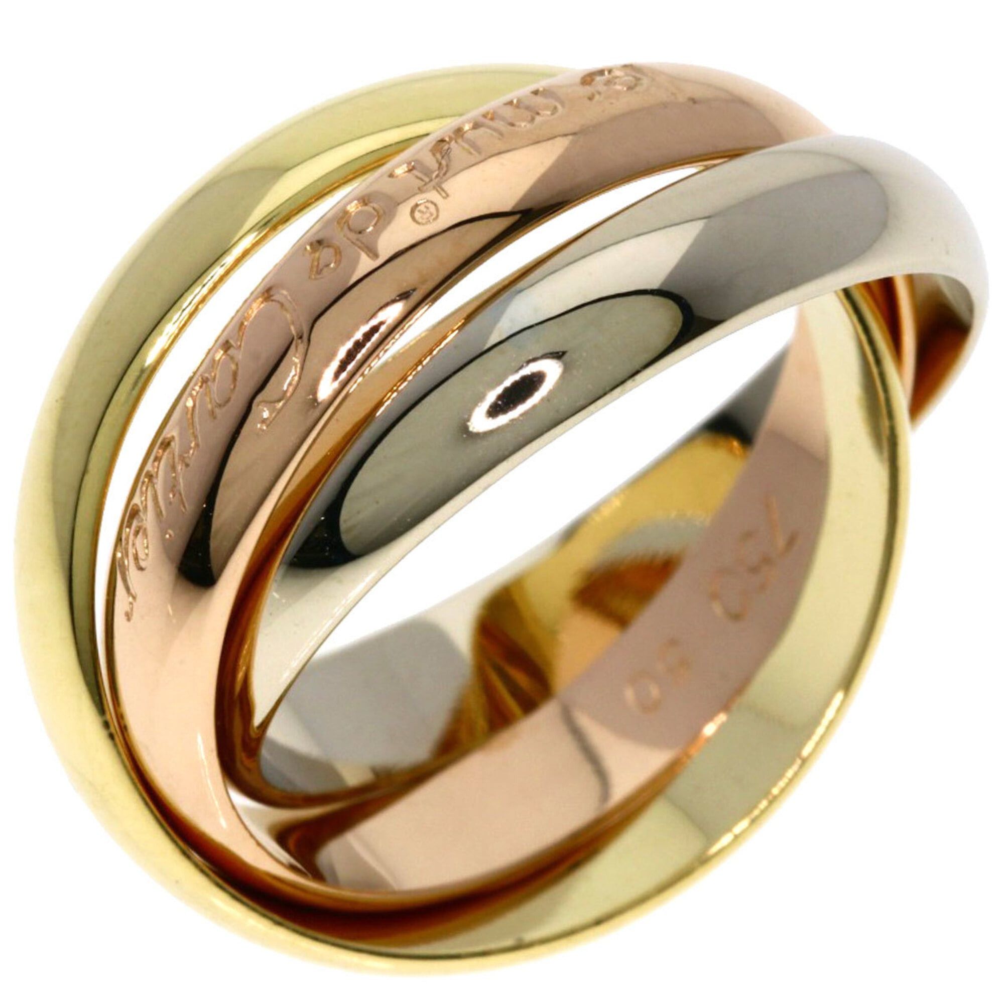 Cartier Cartier Trinity #50 Ring - 18K Yellow Gold/18K Pink White Gold Women's CARTIER Size ONE SIZE - 2 Thumbnail