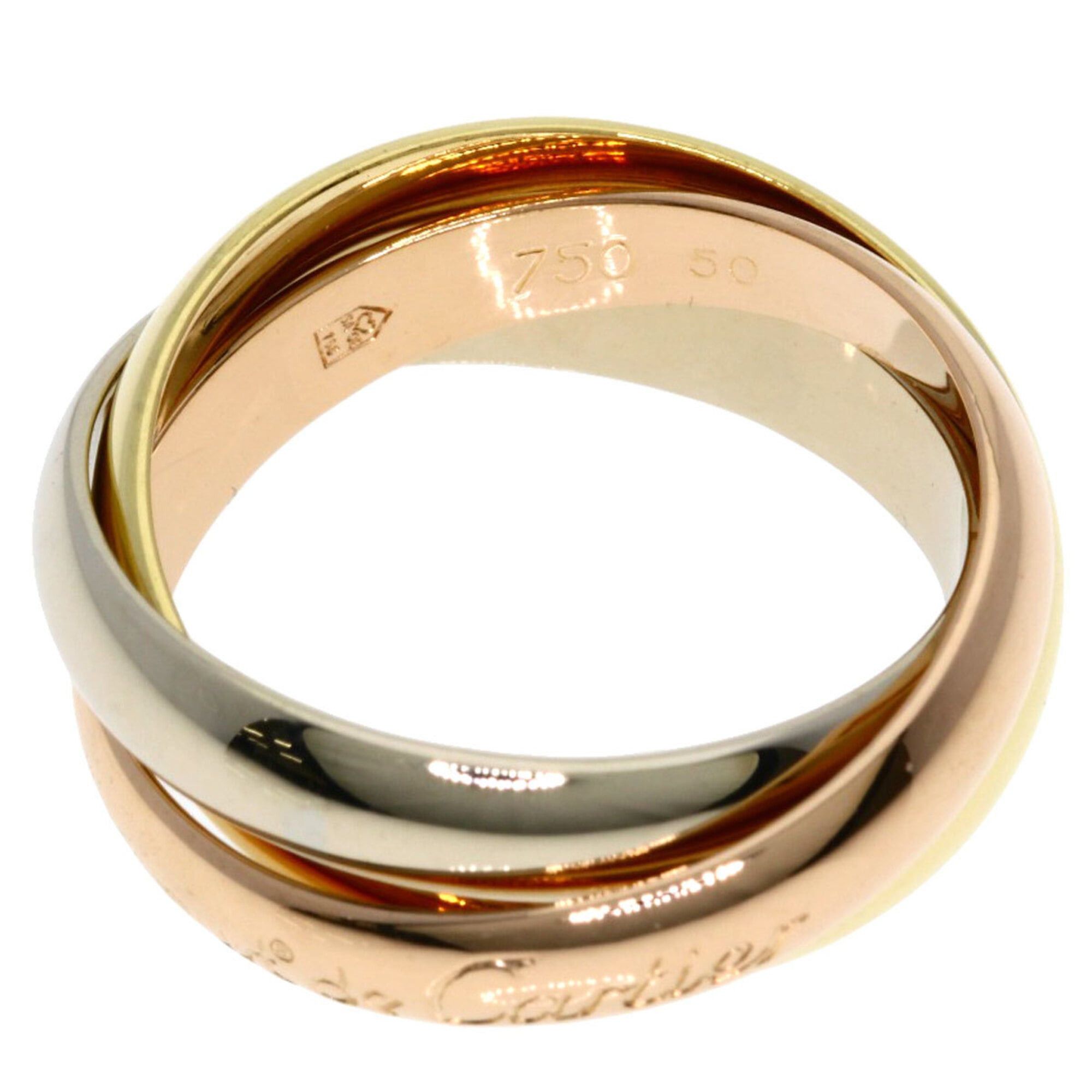 Cartier Cartier Trinity #50 Ring - 18K Yellow Gold/18K Pink White Gold Women's CARTIER Size ONE SIZE - 3 Thumbnail