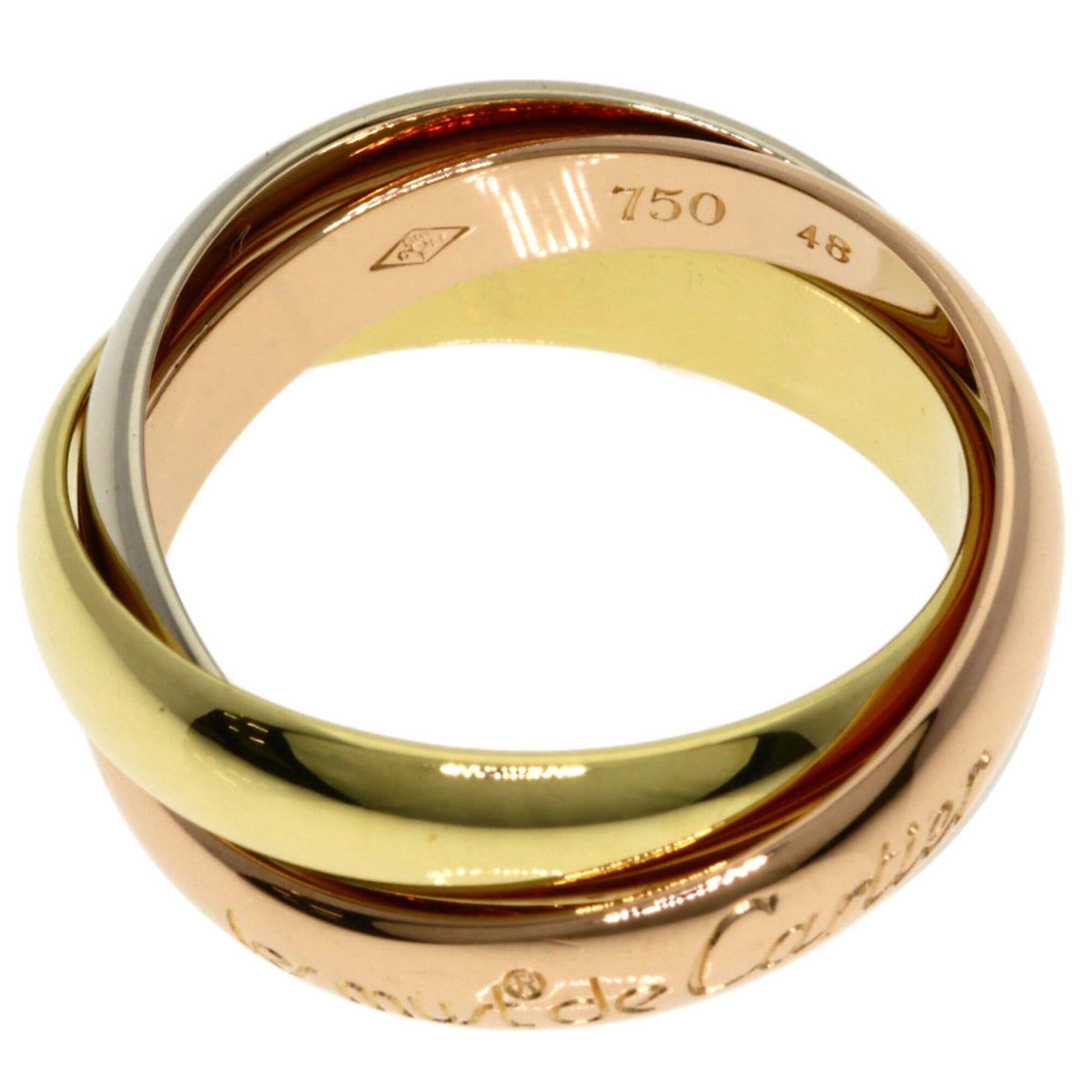 Cartier Cartier Trinity #48 Ring - 18K Yellow Gold/18K Pink White Gold Women's CARTIER Size ONE SIZE - 3 Thumbnail