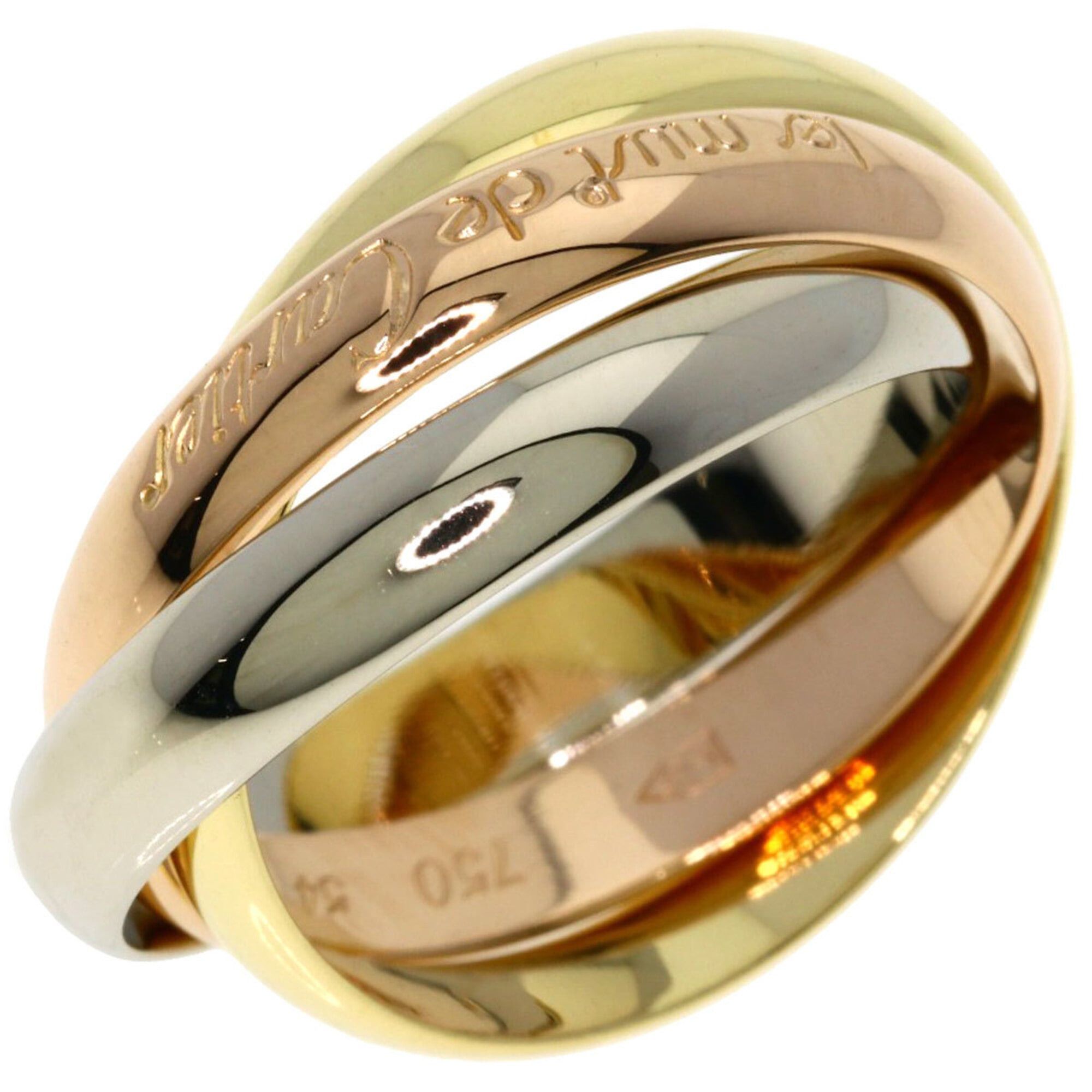 Cartier Cartier Trinity #54 Ring - 18K Yellow Gold/18K Pink White Gold Women's CARTIER Size ONE SIZE - 2 Thumbnail
