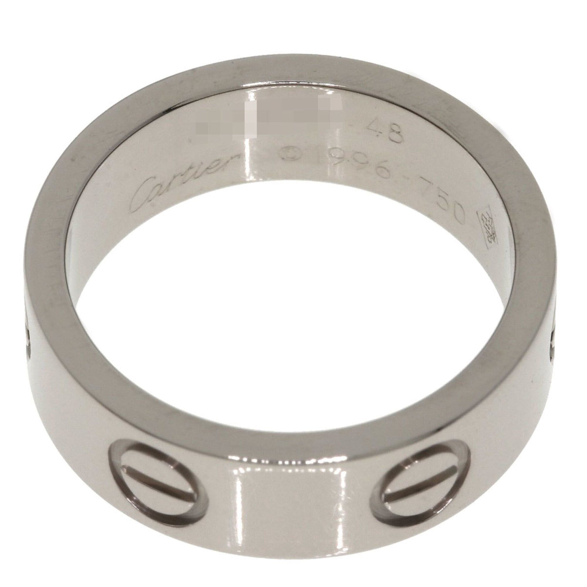 Cartier Cartier Love Ring #48, 18K White Gold, Women's Ring, CARTIER Size ONE SIZE - 4 Thumbnail