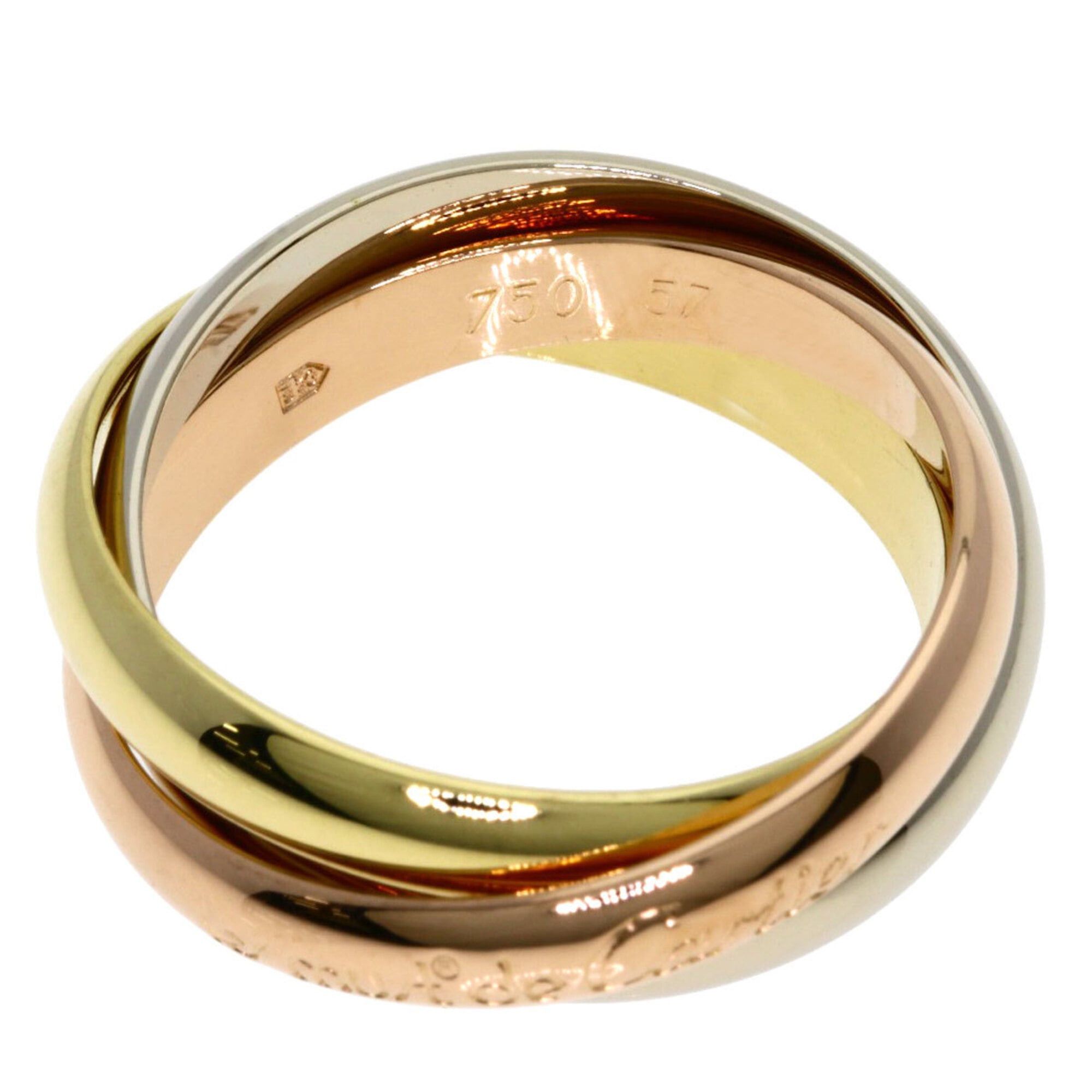 Cartier Cartier Trinity #57 Ring - 18K Yellow Gold/18K Pink White Gold Women's CARTIER Size ONE SIZE - 3 Thumbnail