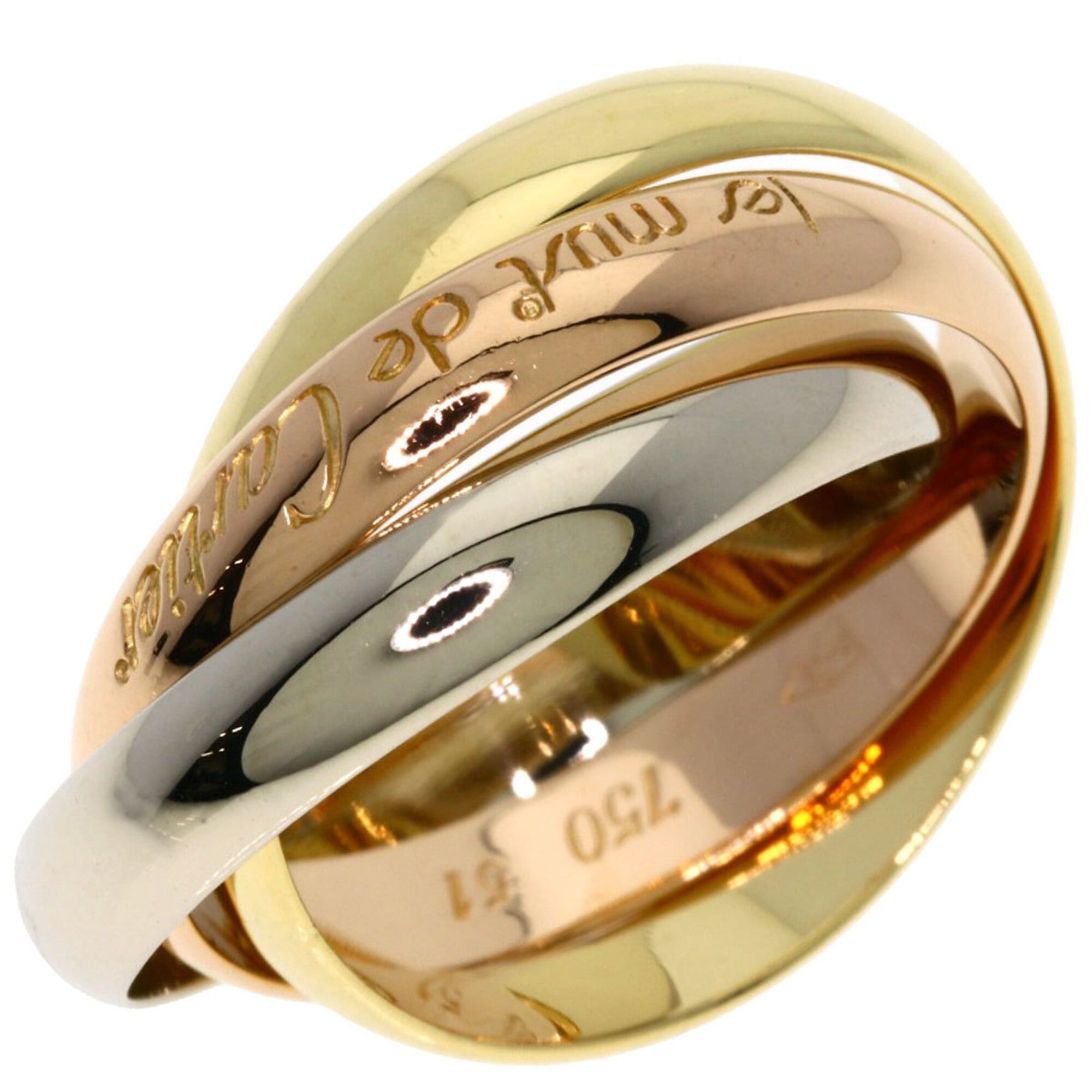 Cartier Cartier Trinity #51 Ring - 18K Yellow Gold/18K Pink White Gold Women's CARTIER Size ONE SIZE - 2 Thumbnail