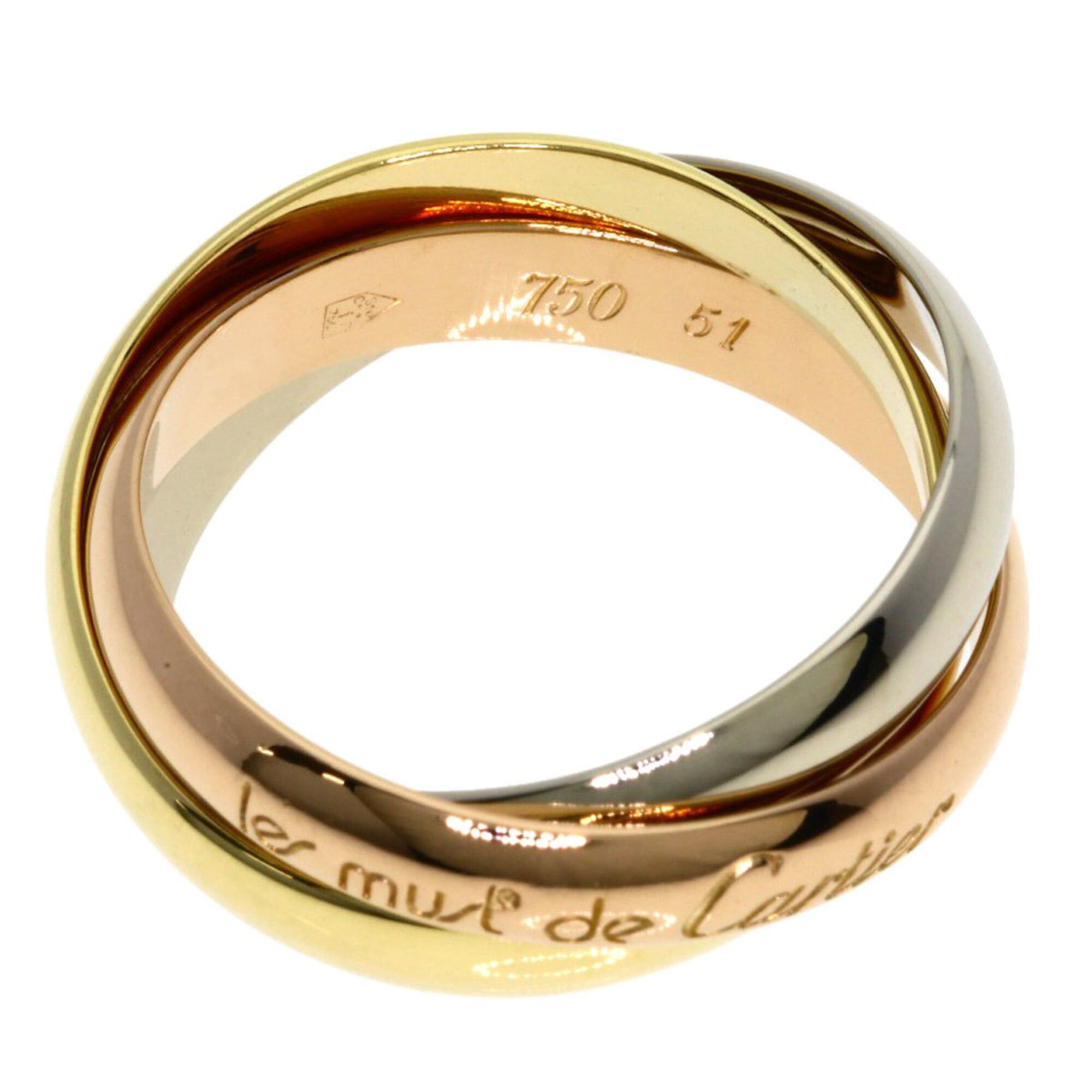 Cartier Cartier Trinity #51 Ring - 18K Yellow Gold/18K Pink White Gold Women's CARTIER Size ONE SIZE - 3 Thumbnail