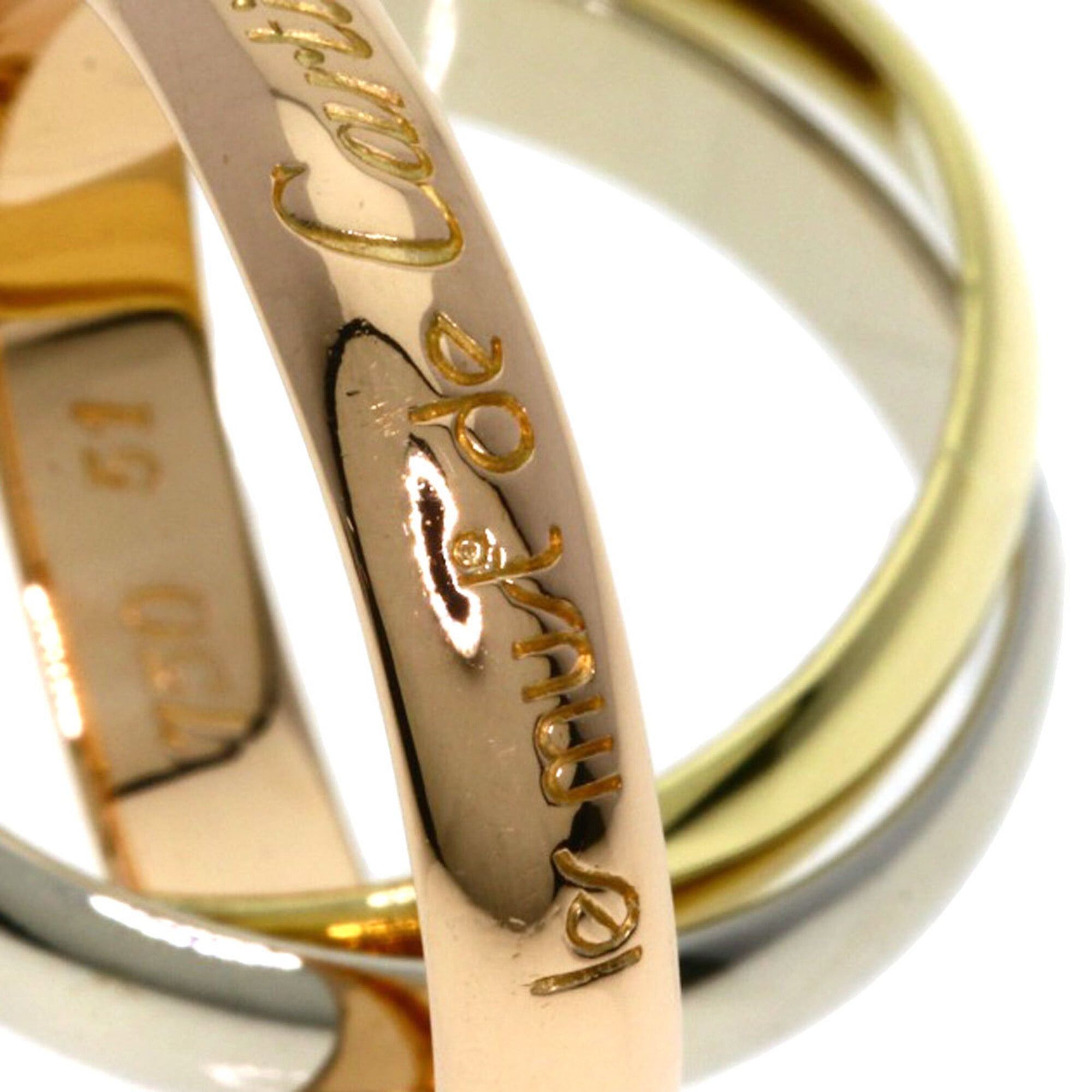 Cartier Cartier Trinity #51 Ring - 18K Yellow Gold/18K Pink White Gold Women's CARTIER Size ONE SIZE - 5 Thumbnail