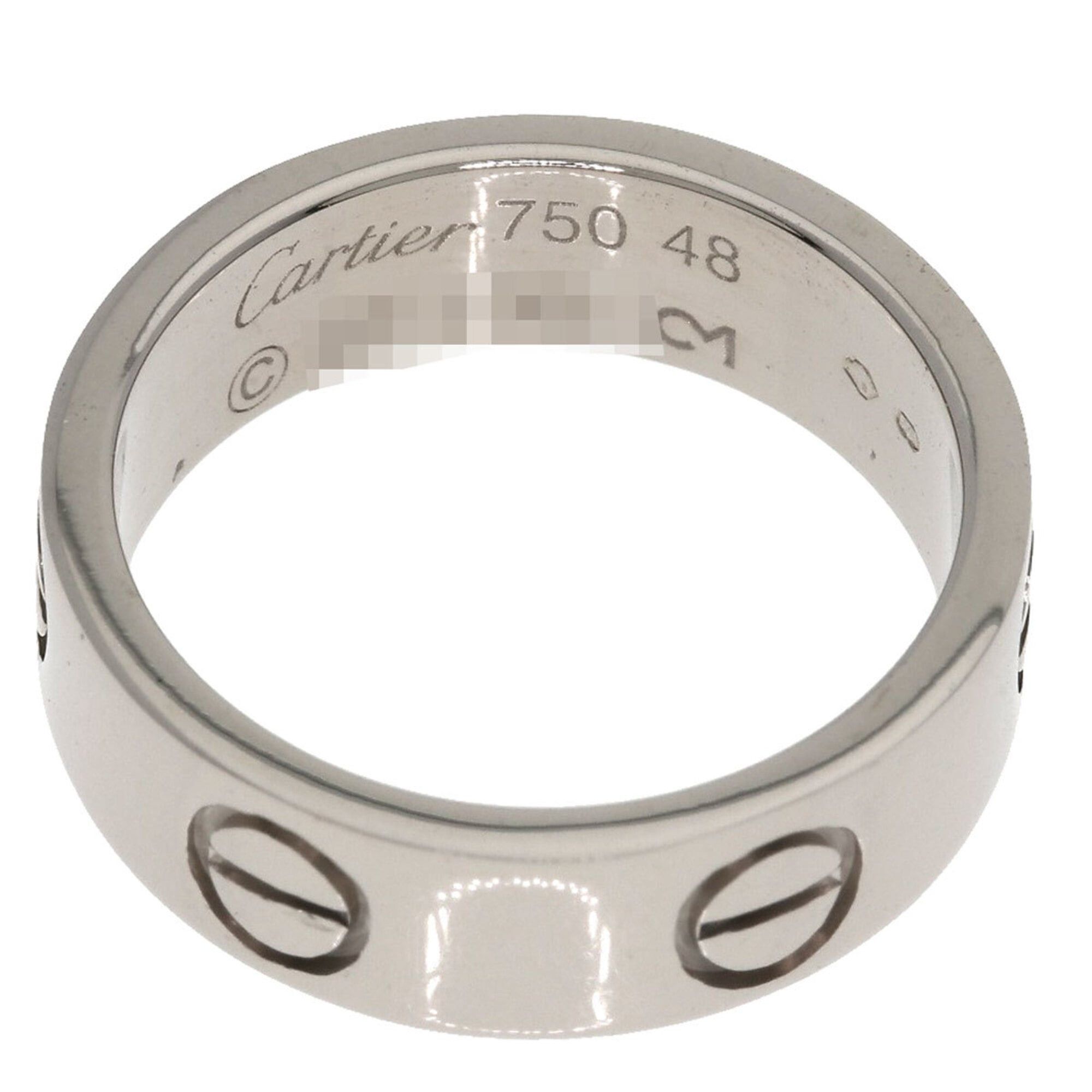 Cartier Cartier Love Ring #48, 18K White Gold, Women's Ring, CARTIER Size ONE SIZE - 4 Thumbnail