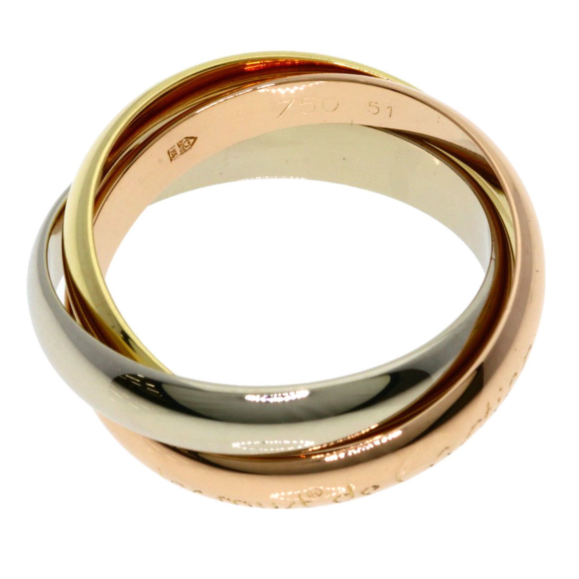 Cartier Cartier Trinity #51 Ring - 18K Yellow Gold/18K Pink White Gold Women's CARTIER Size ONE SIZE - 3 Thumbnail