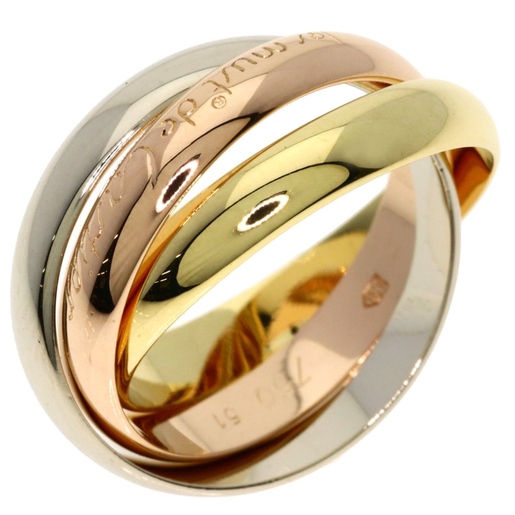 Cartier Cartier Trinity #51 Ring - 18K Yellow Gold/18K Pink White Gold Women's CARTIER Size ONE SIZE - 2 Thumbnail