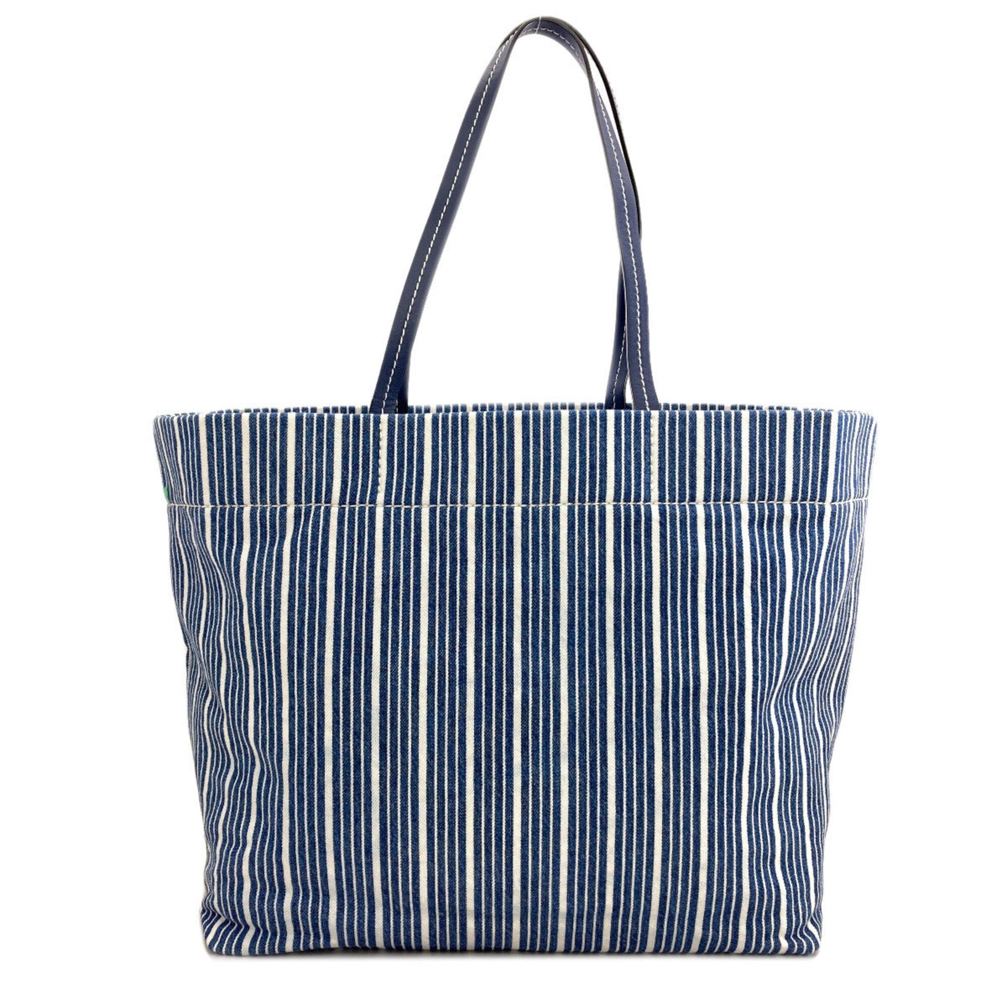Miu Miu Miu Miu Miu Striped Denim Tote Bag for Women Size ONE SIZE - 2 Thumbnail