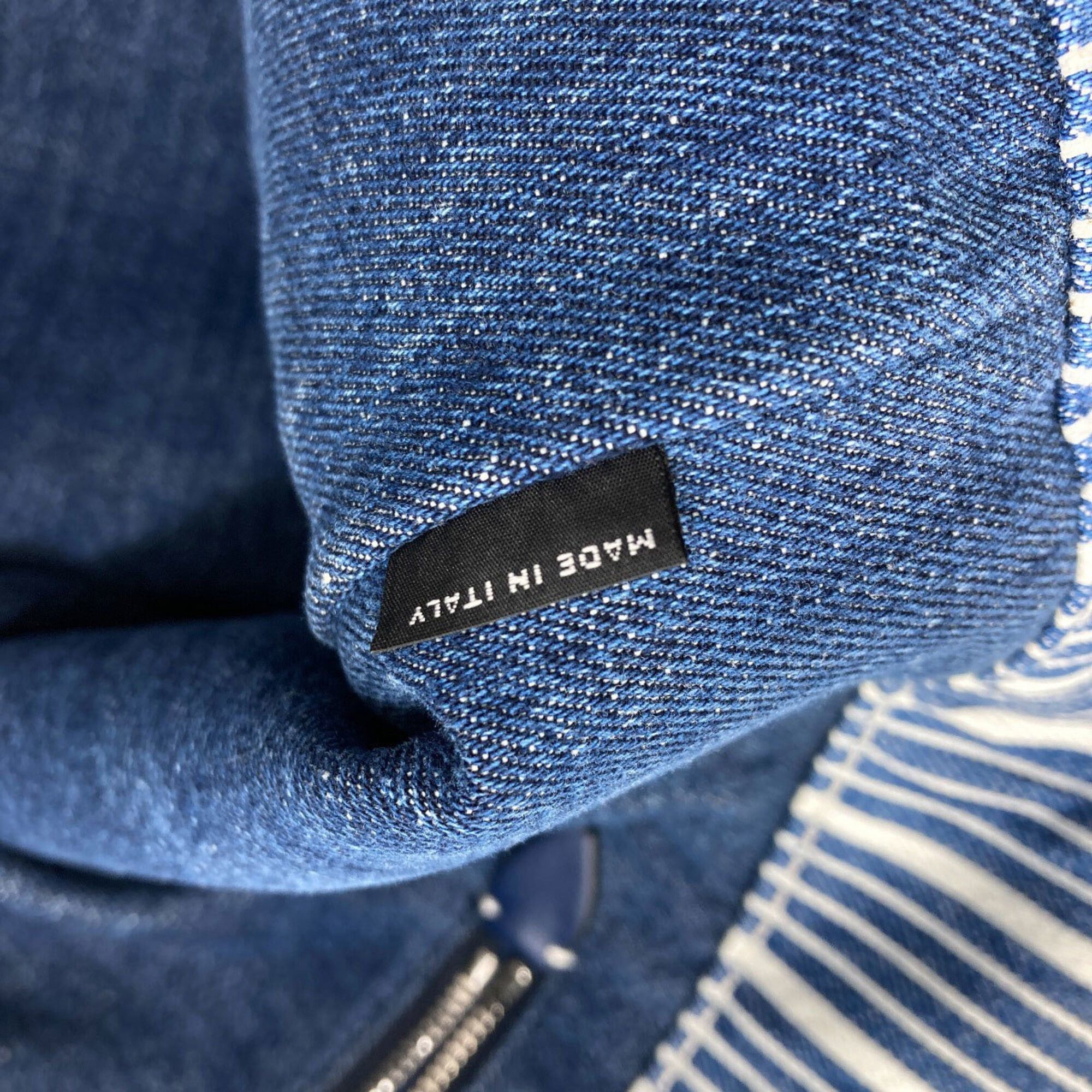Miu Miu Miu Miu Miu Striped Denim Tote Bag for Women Size ONE SIZE - 7 Thumbnail
