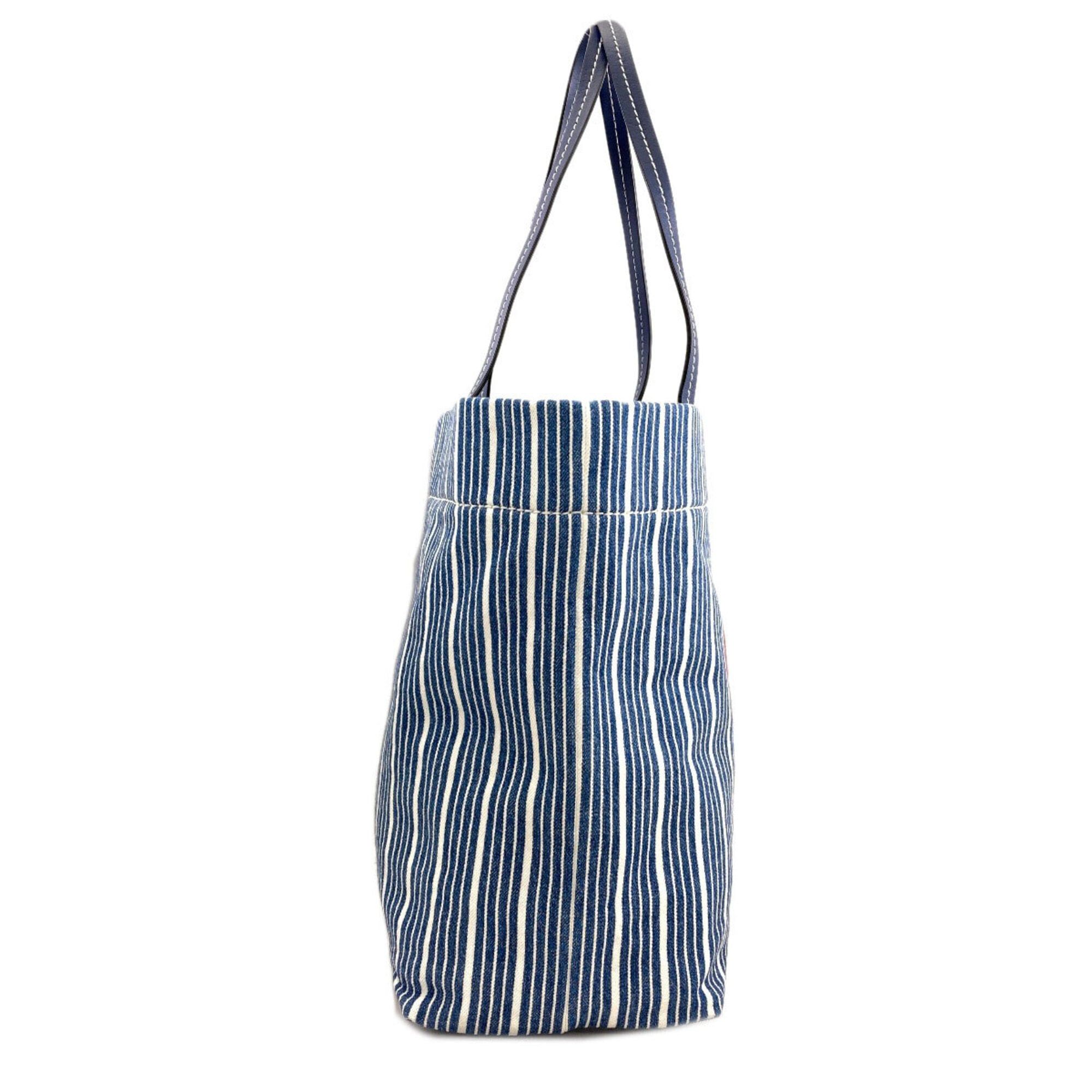 Miu Miu Miu Miu Miu Striped Denim Tote Bag for Women Size ONE SIZE - 3 Thumbnail