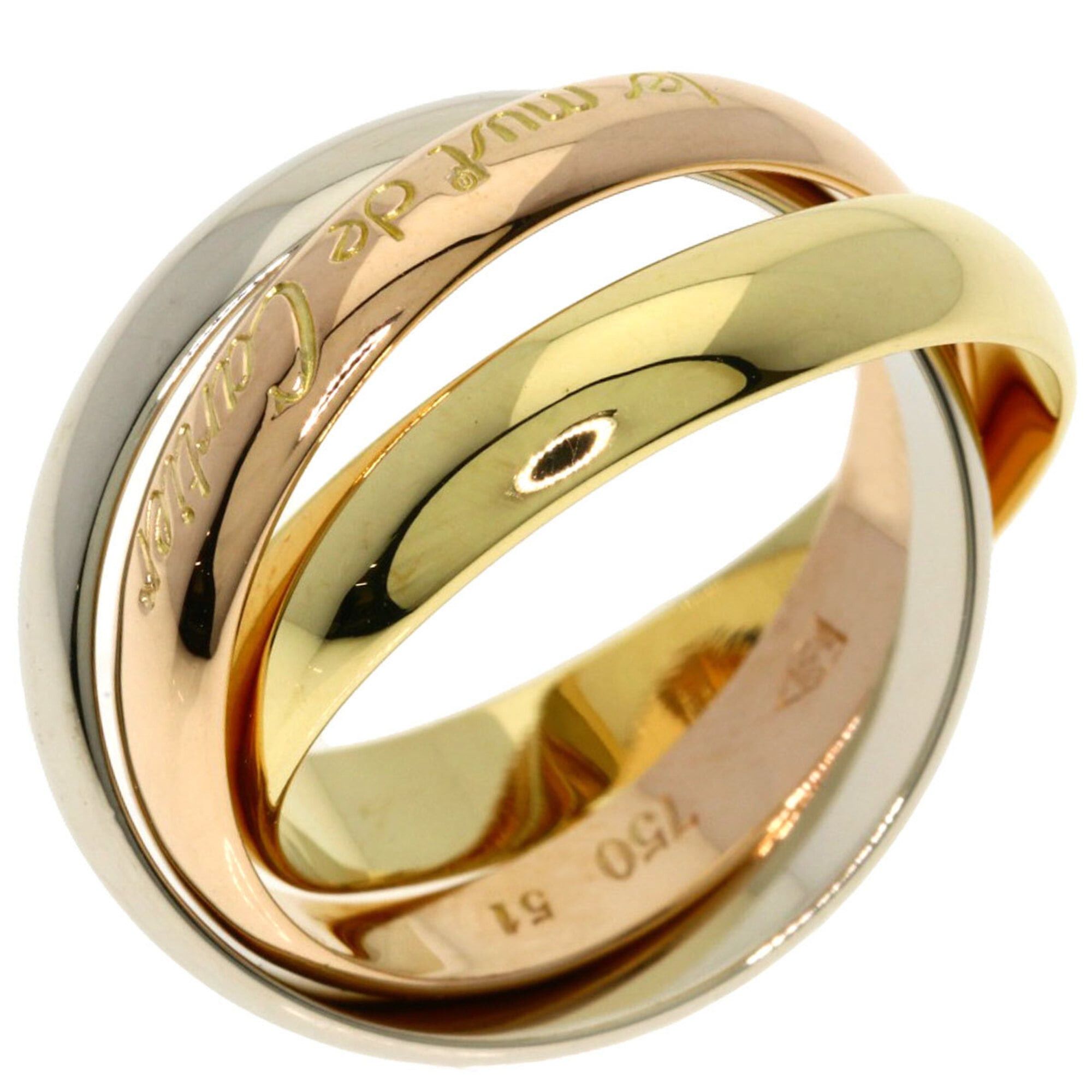 Cartier Cartier Trinity #51 Ring - 18K Yellow Gold/18K Pink White Gold Women's CARTIER Size ONE SIZE - 2 Thumbnail