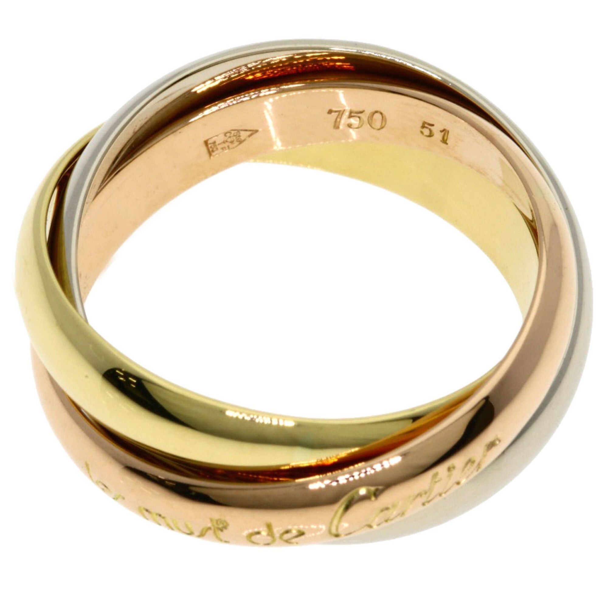 Cartier Cartier Trinity #51 Ring - 18K Yellow Gold/18K Pink White Gold Women's CARTIER Size ONE SIZE - 3 Thumbnail