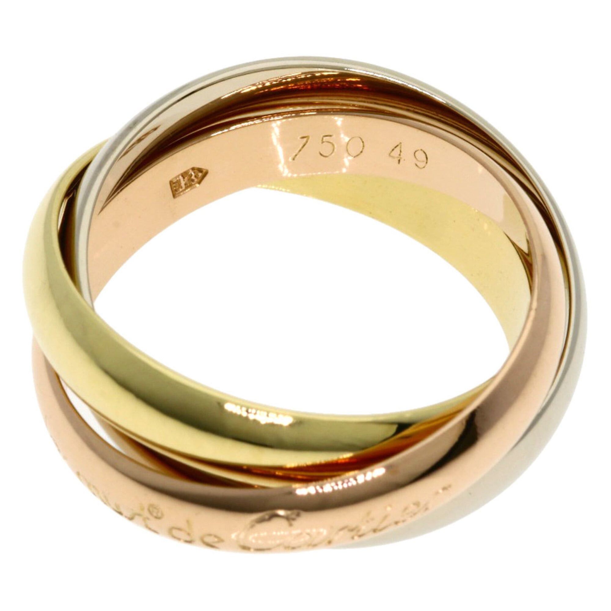 Cartier Cartier Trinity #49 Ring - 18K Yellow Gold/18K Pink White Gold Women's CARTIER Size ONE SIZE - 3 Thumbnail
