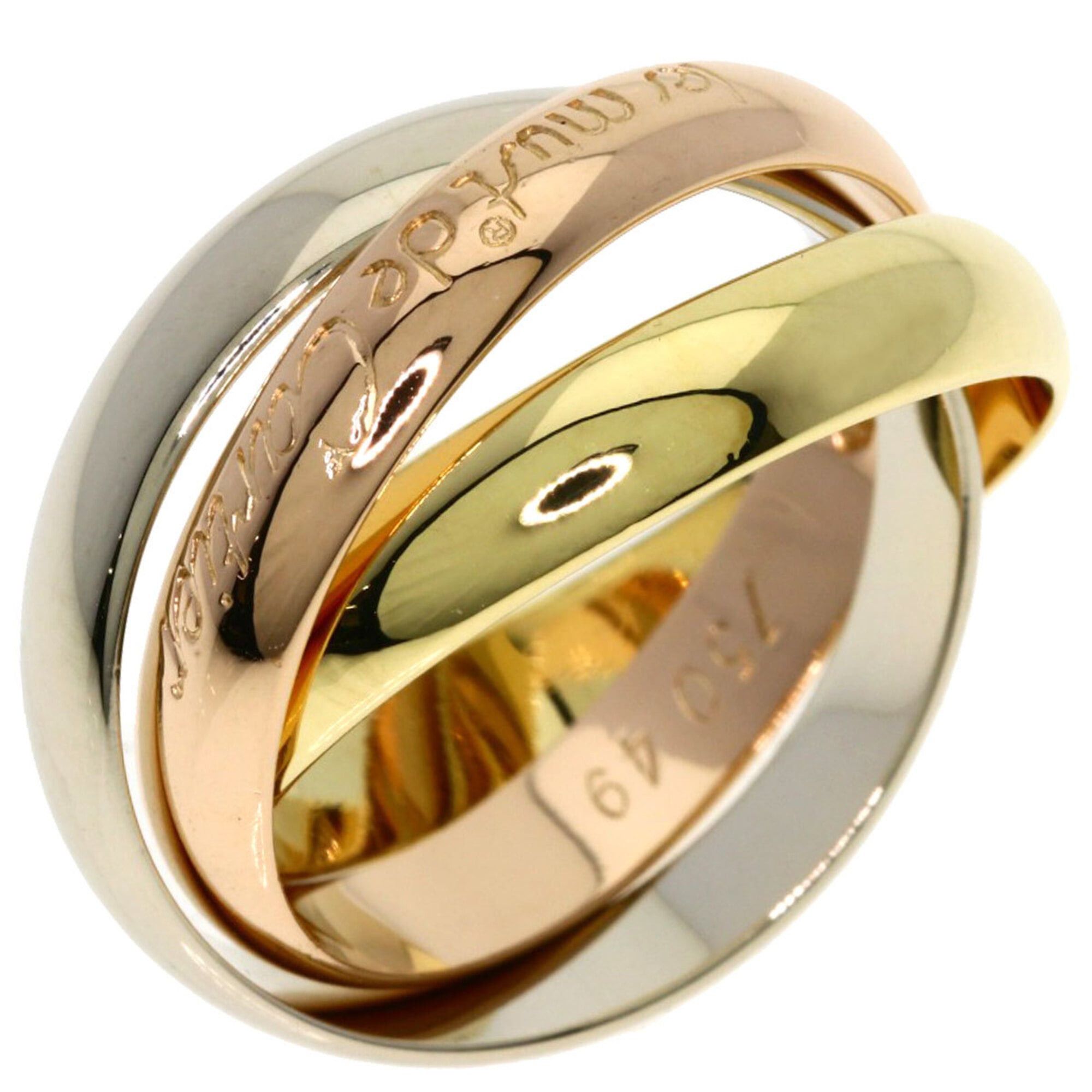 Cartier Cartier Trinity #49 Ring - 18K Yellow Gold/18K Pink White Gold Women's CARTIER Size ONE SIZE - 2 Thumbnail