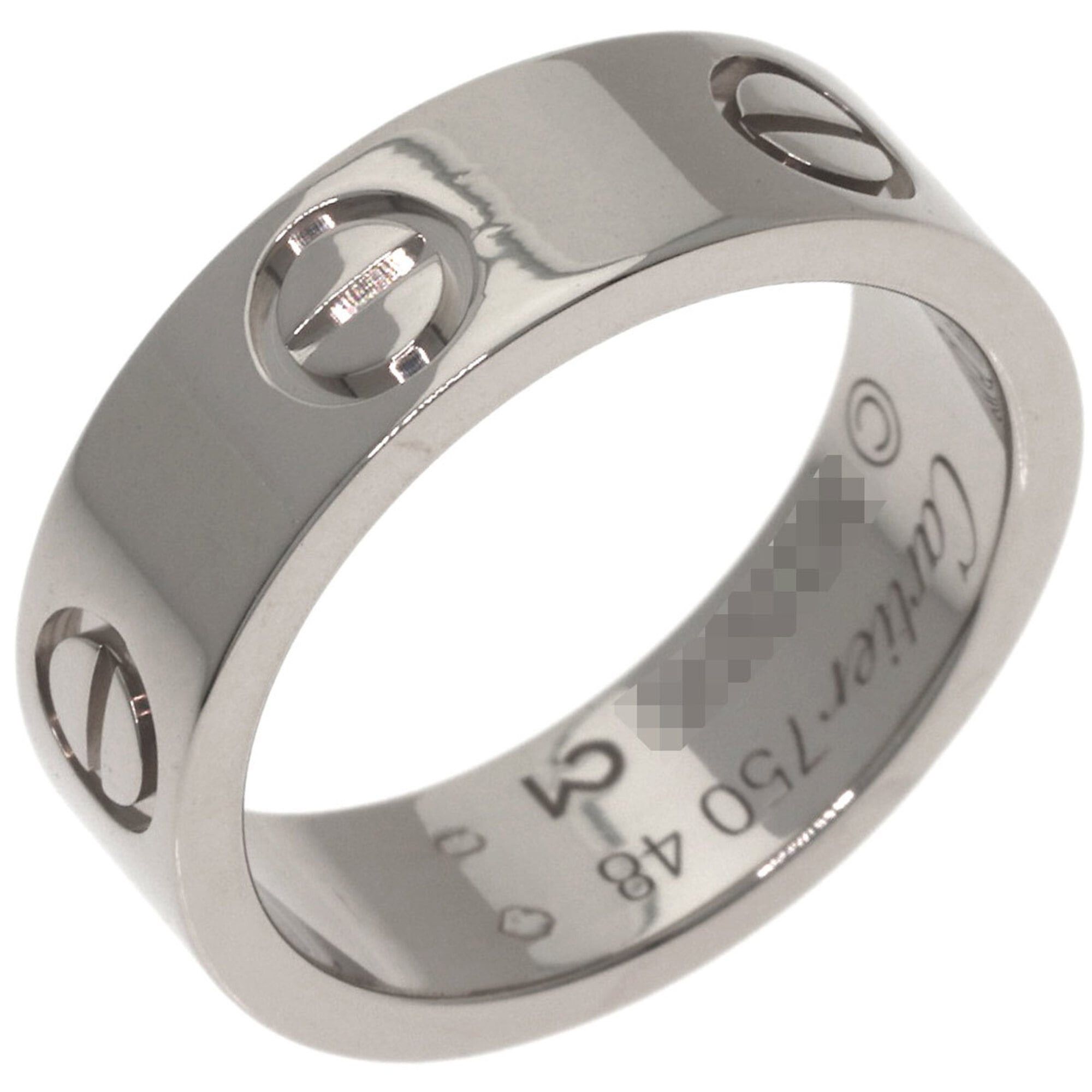 Cartier Cartier Love Ring #48, 18K White Gold, Women's Ring, CARTIER Size ONE SIZE - 2 Thumbnail