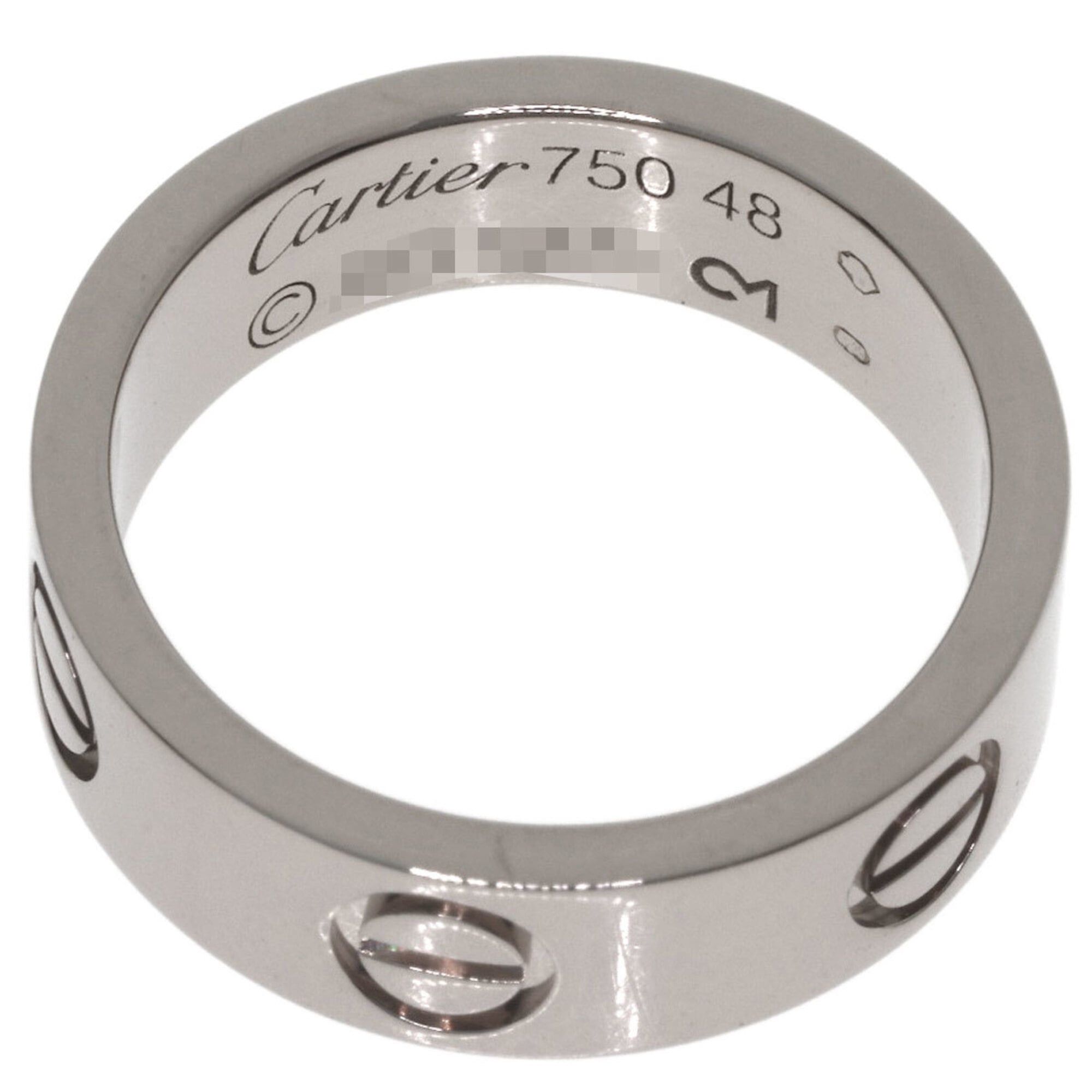 Cartier Cartier Love Ring #48, 18K White Gold, Women's Ring, CARTIER Size ONE SIZE - 4 Thumbnail