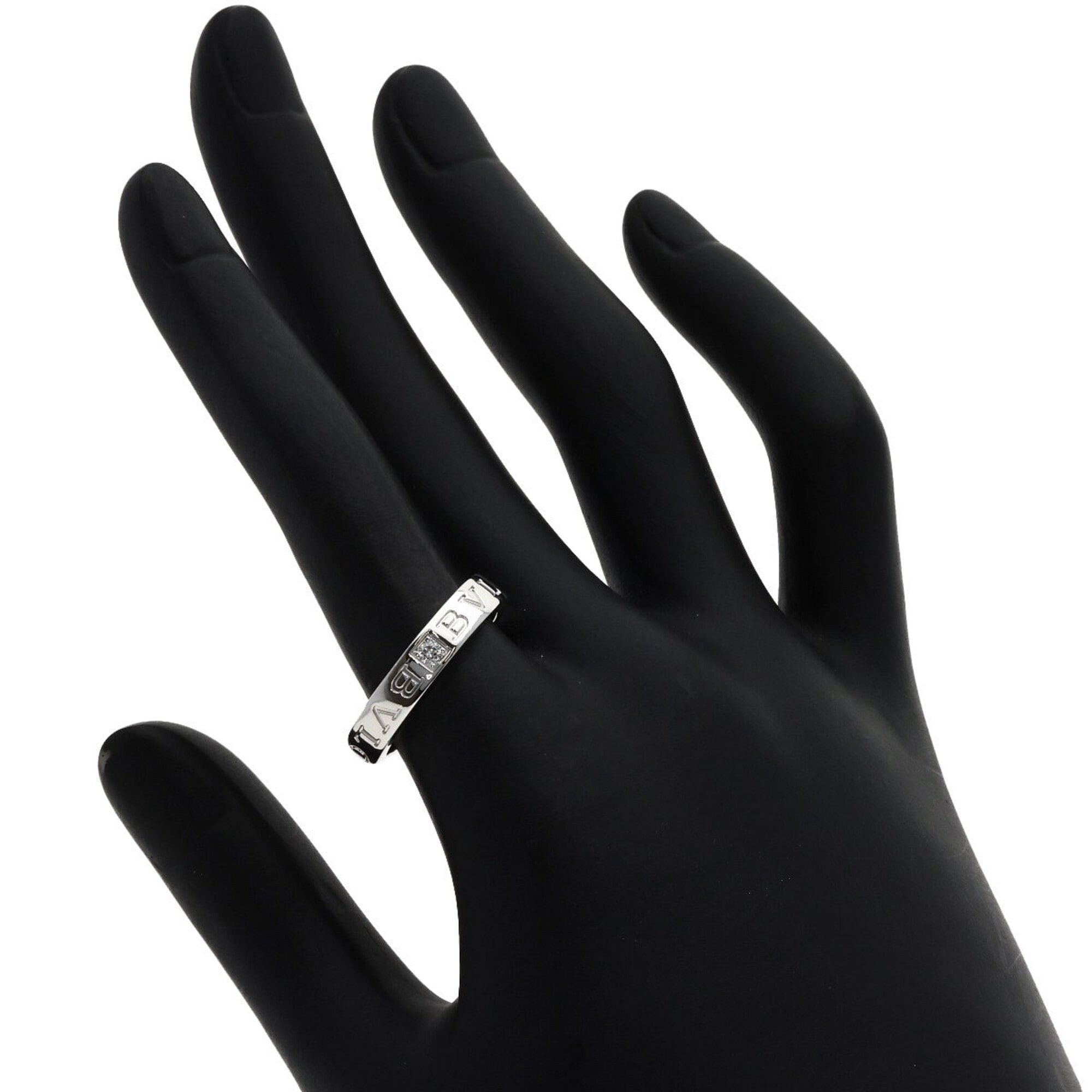 Bvlgari Bulgari Double Logo 1P Diamond Ring, 18K White Gold, Women's BVLGARI Size ONE SIZE - 6 Thumbnail
