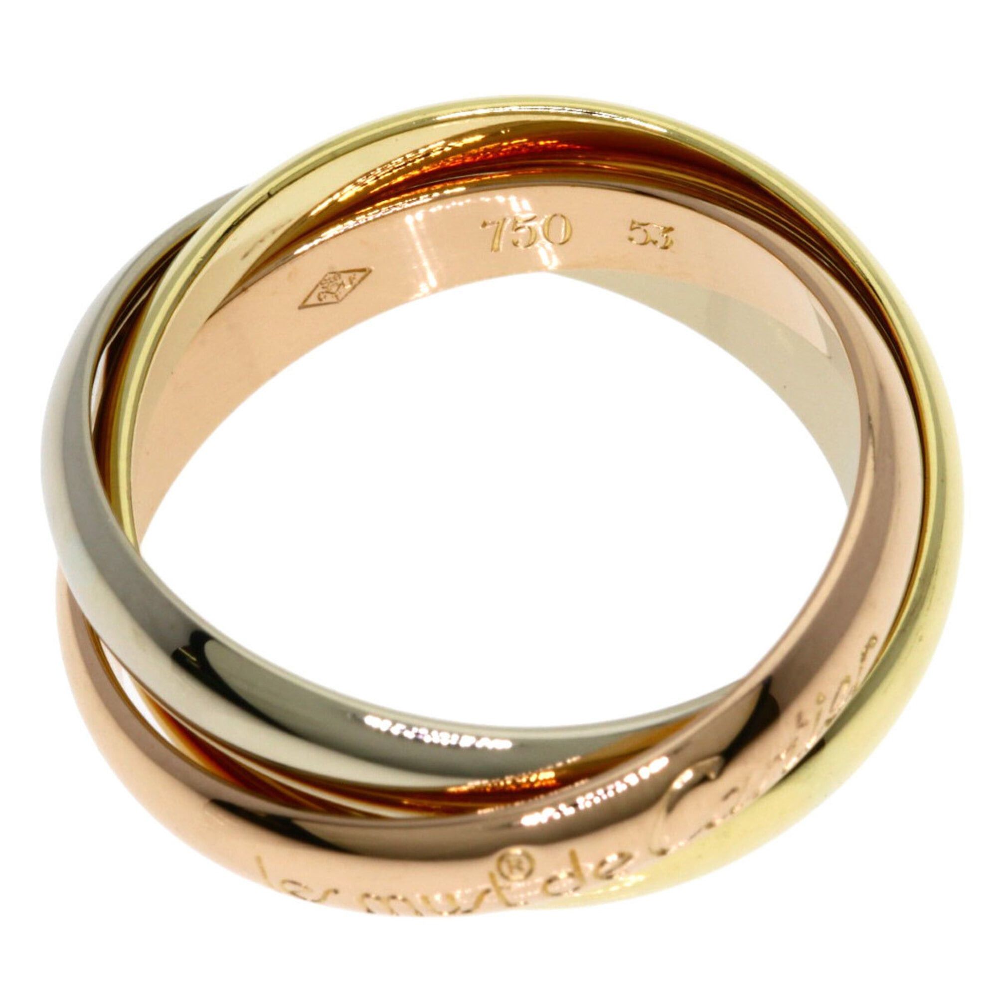 Cartier Cartier Trinity #53 Ring - 18K Yellow Gold/18K Pink White Gold Women's CARTIER Size ONE SIZE - 3 Thumbnail