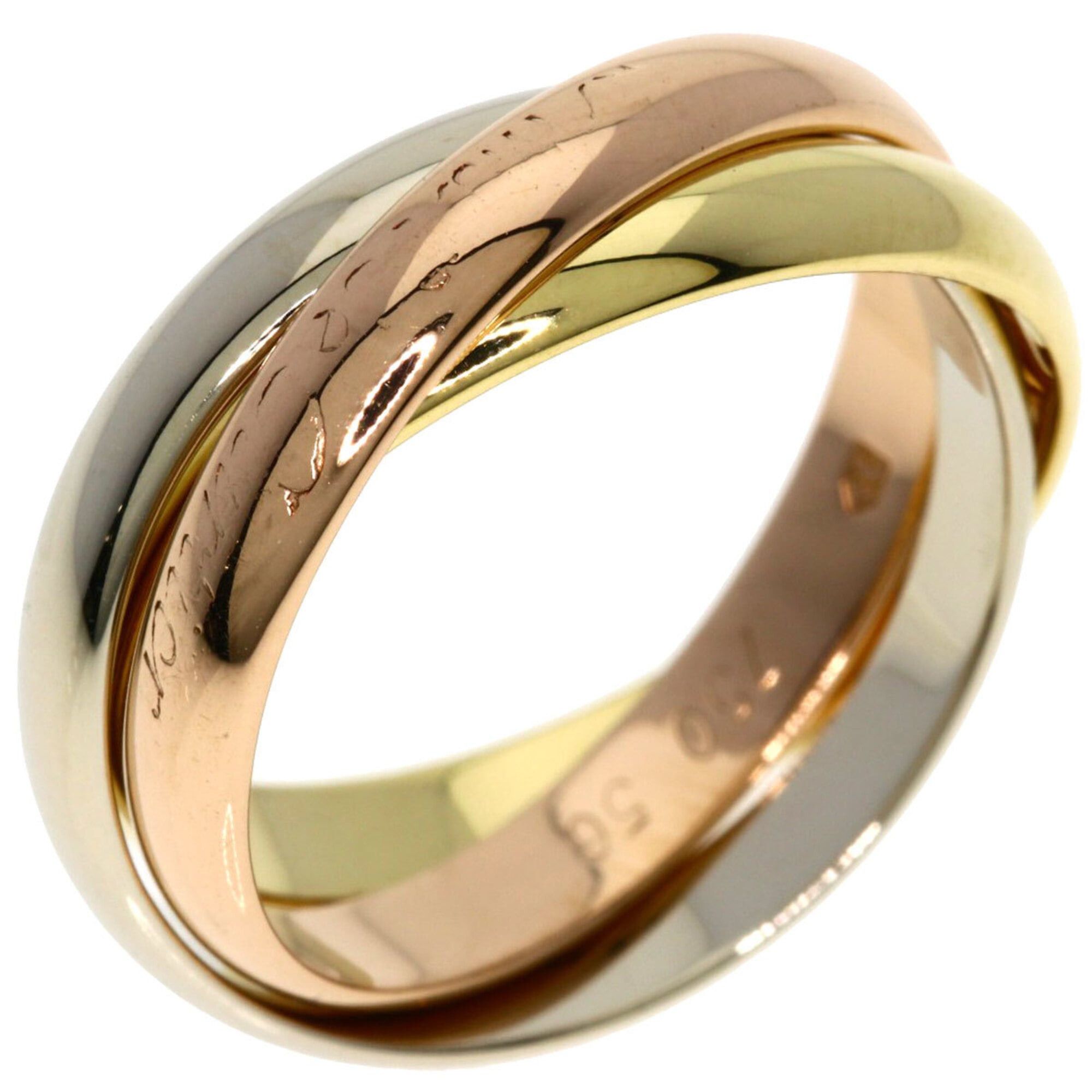 Cartier Cartier Trinity #56 Ring - 18K Yellow Gold/18K Pink White Gold Women's CARTIER Size ONE SIZE - 2 Thumbnail