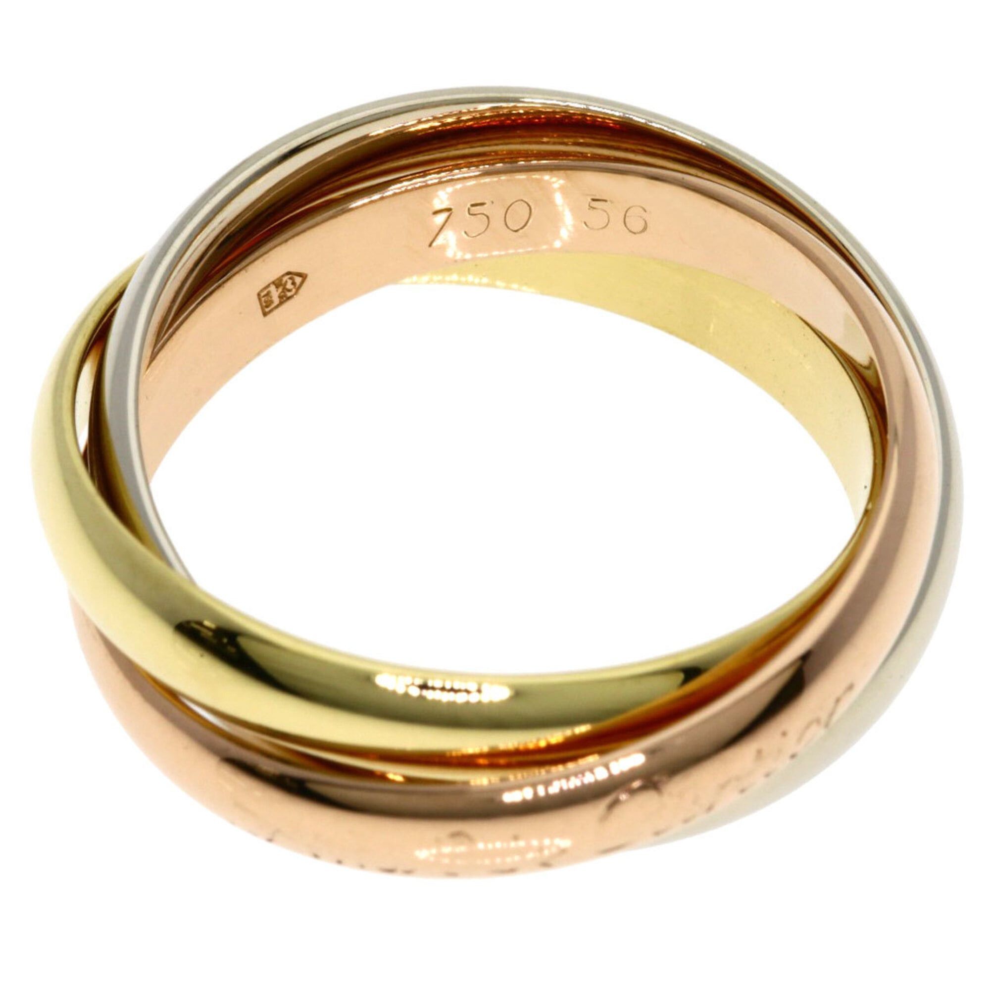 Cartier Cartier Trinity #56 Ring - 18K Yellow Gold/18K Pink White Gold Women's CARTIER Size ONE SIZE - 3 Thumbnail