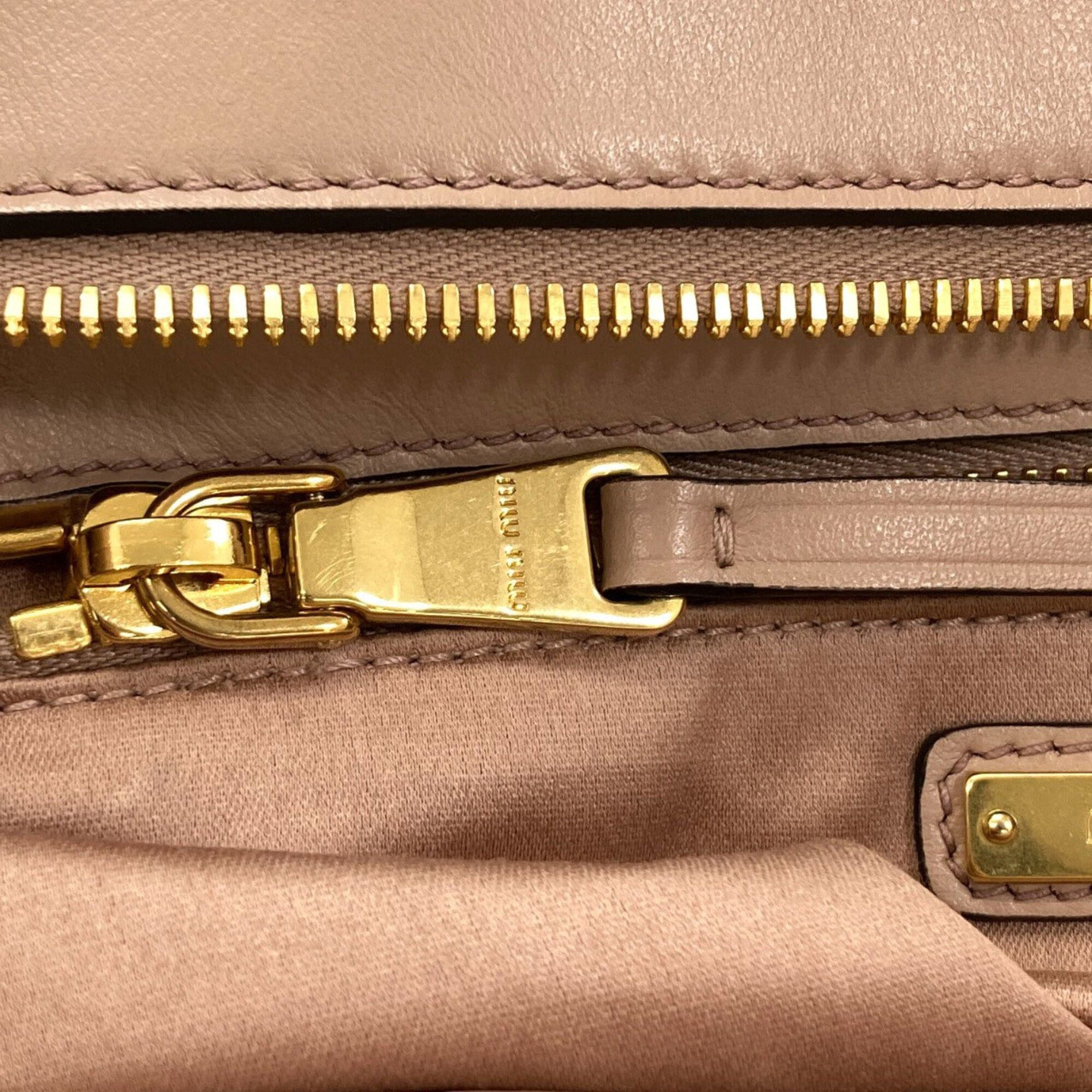 Miu Miu Miu Miu Miu 2-Way Tote Bag, Calfskin, Women's MIUMIU Size ONE SIZE - 12 Thumbnail