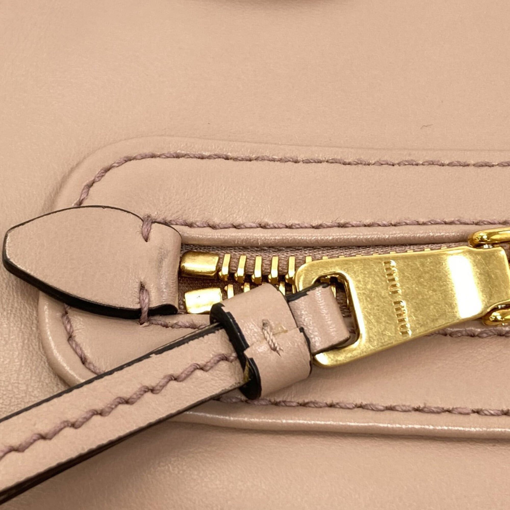 Miu Miu Miu Miu Miu 2-Way Tote Bag, Calfskin, Women's MIUMIU Size ONE SIZE - 17 Thumbnail