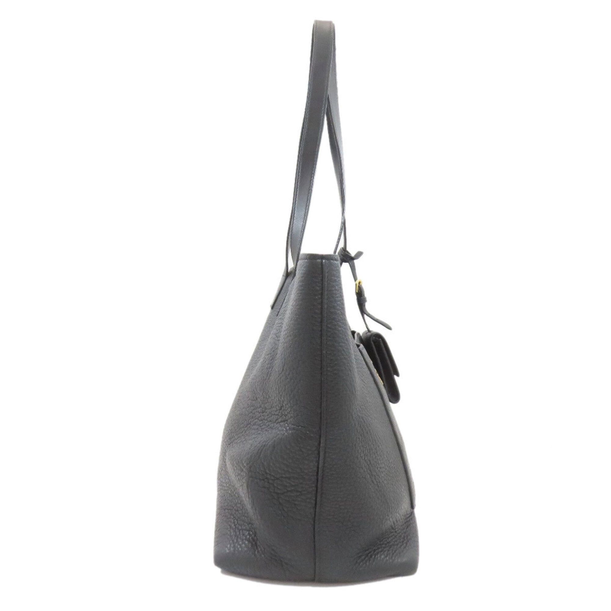 Prada Prada 1BG048 Logo Tote Bag Leather Women's PRADA Size ONE SIZE - 3 Thumbnail