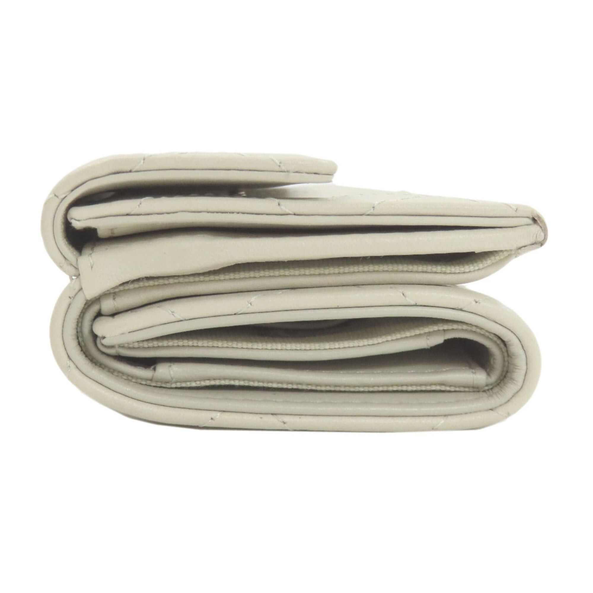 Chanel Chanel Coco Mark Silver Hardware Bi-fold Wallet Calfskin Women's CHANEL Size ONE SIZE - 3 Thumbnail