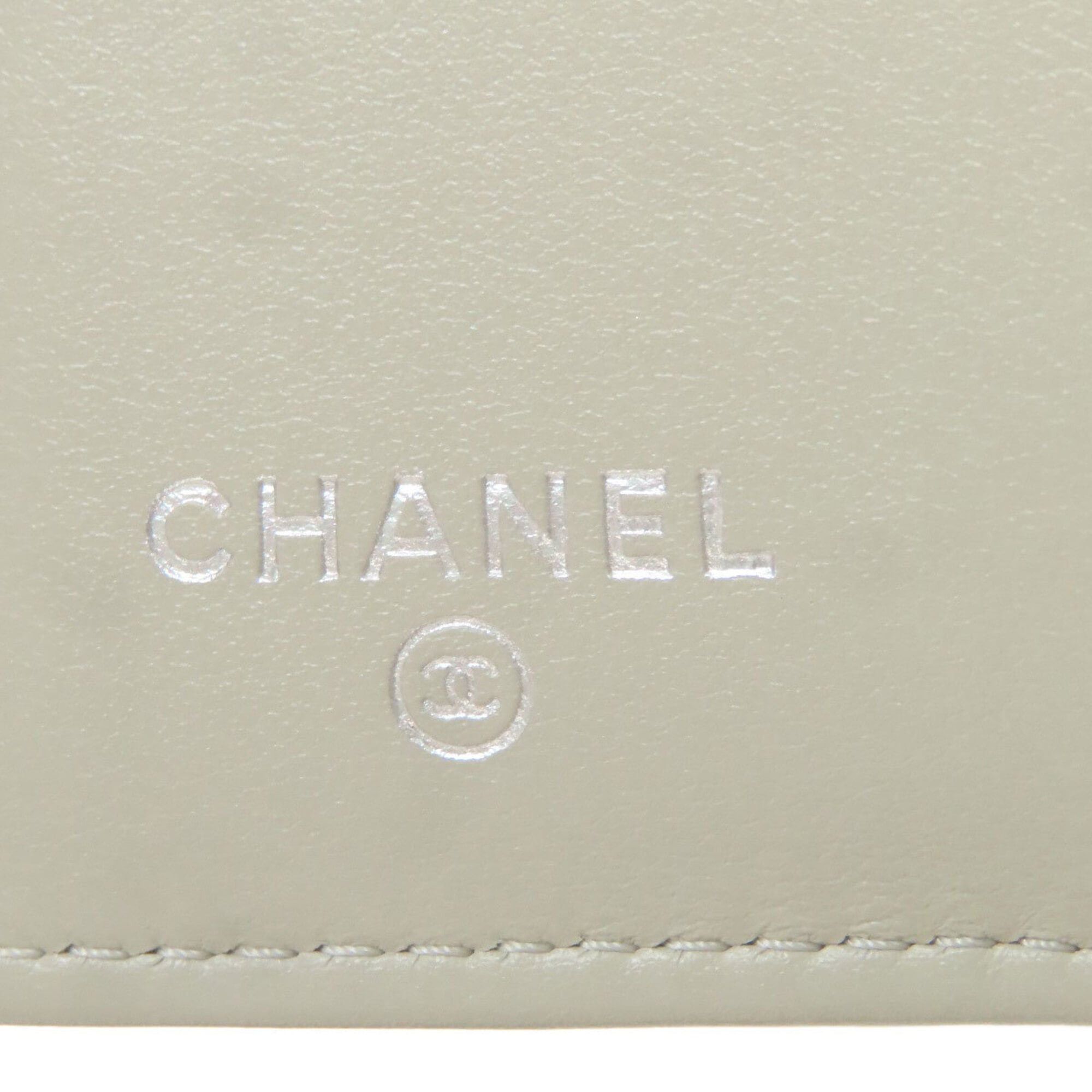 Chanel Chanel Coco Mark Silver Hardware Bi-fold Wallet Calfskin Women's CHANEL Size ONE SIZE - 8 Thumbnail