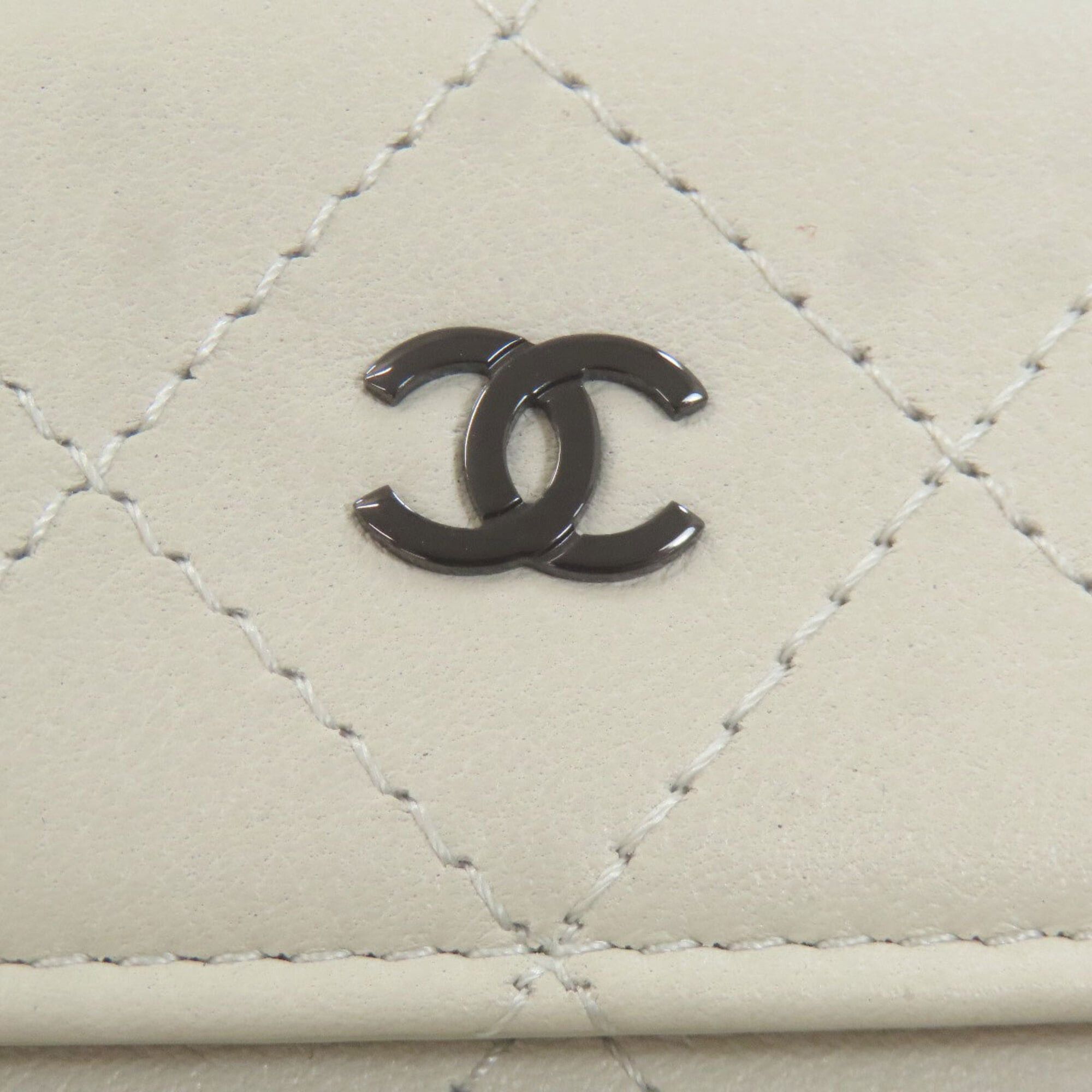 Chanel Chanel Coco Mark Silver Hardware Bi-fold Wallet Calfskin Women's CHANEL Size ONE SIZE - 12 Thumbnail