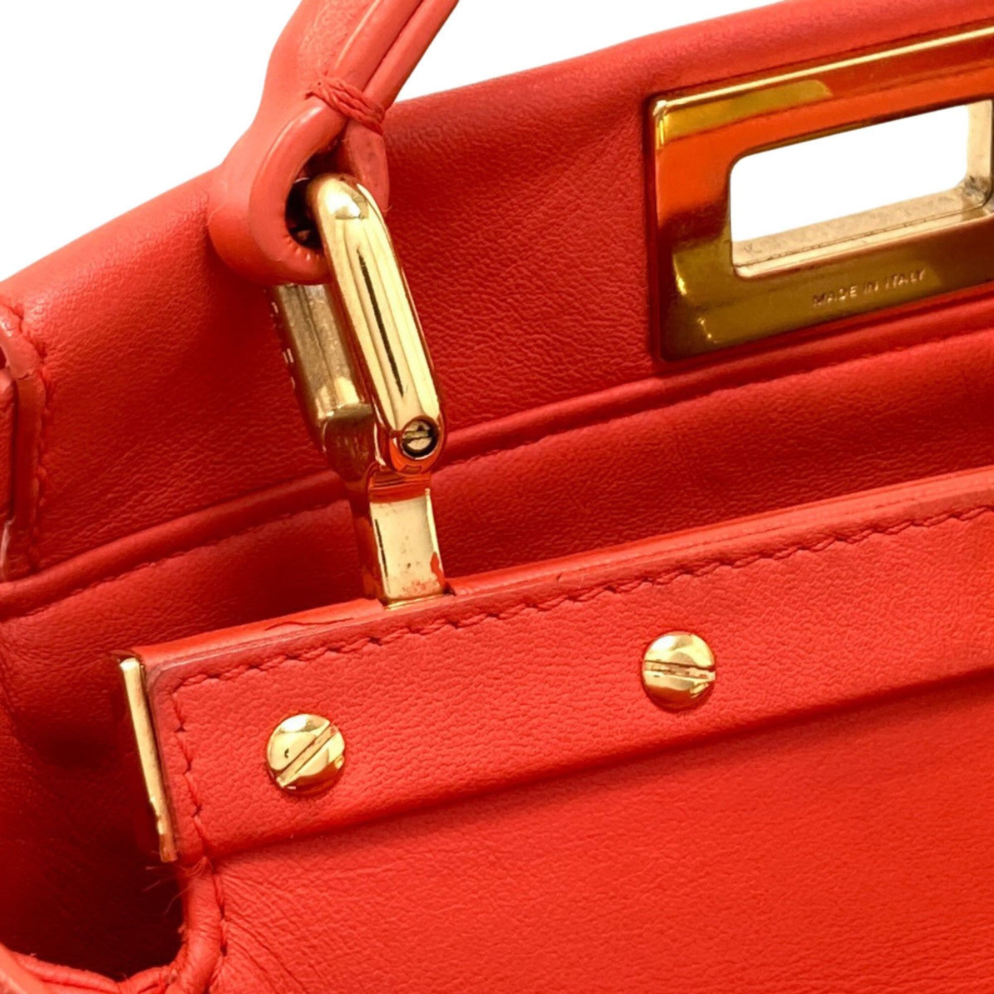 Fendi Fendi Peekaboo Mini 2-Way Handbag, Calfskin, Women's FENDI Size ONE SIZE - 18 Thumbnail