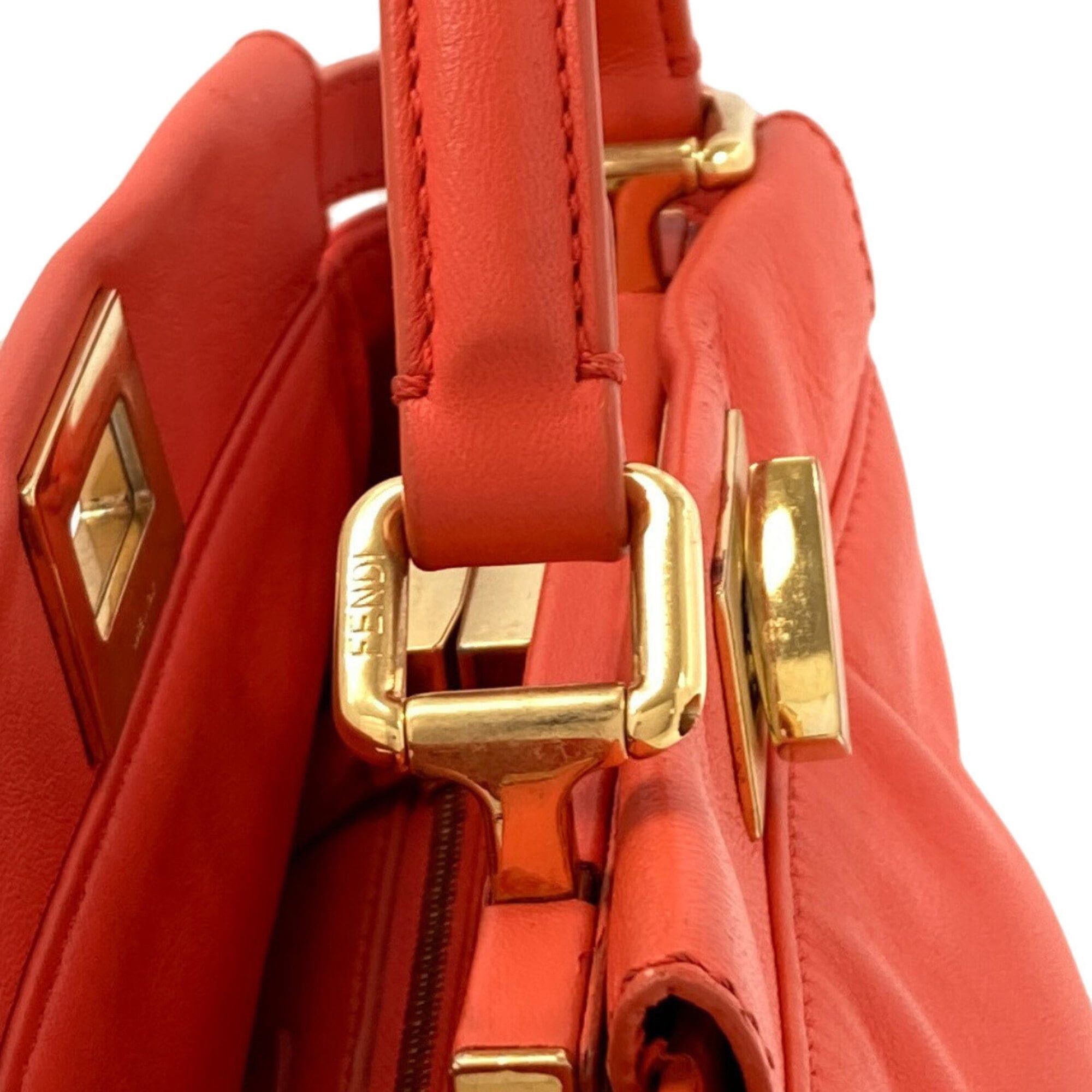 Fendi Fendi Peekaboo Mini 2-Way Handbag, Calfskin, Women's FENDI Size ONE SIZE - 23 Thumbnail