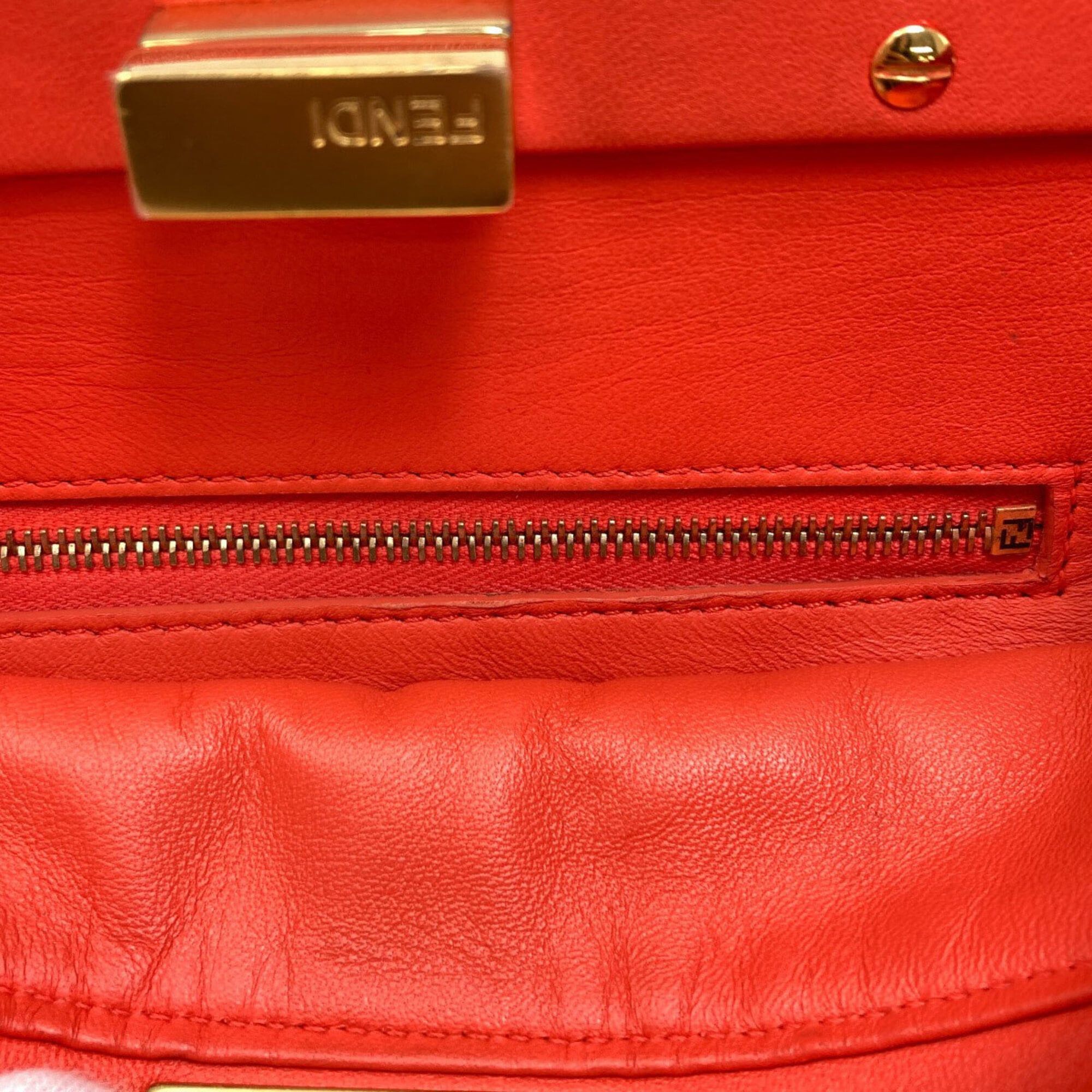Fendi Fendi Peekaboo Mini 2-Way Handbag, Calfskin, Women's FENDI Size ONE SIZE - 11 Thumbnail