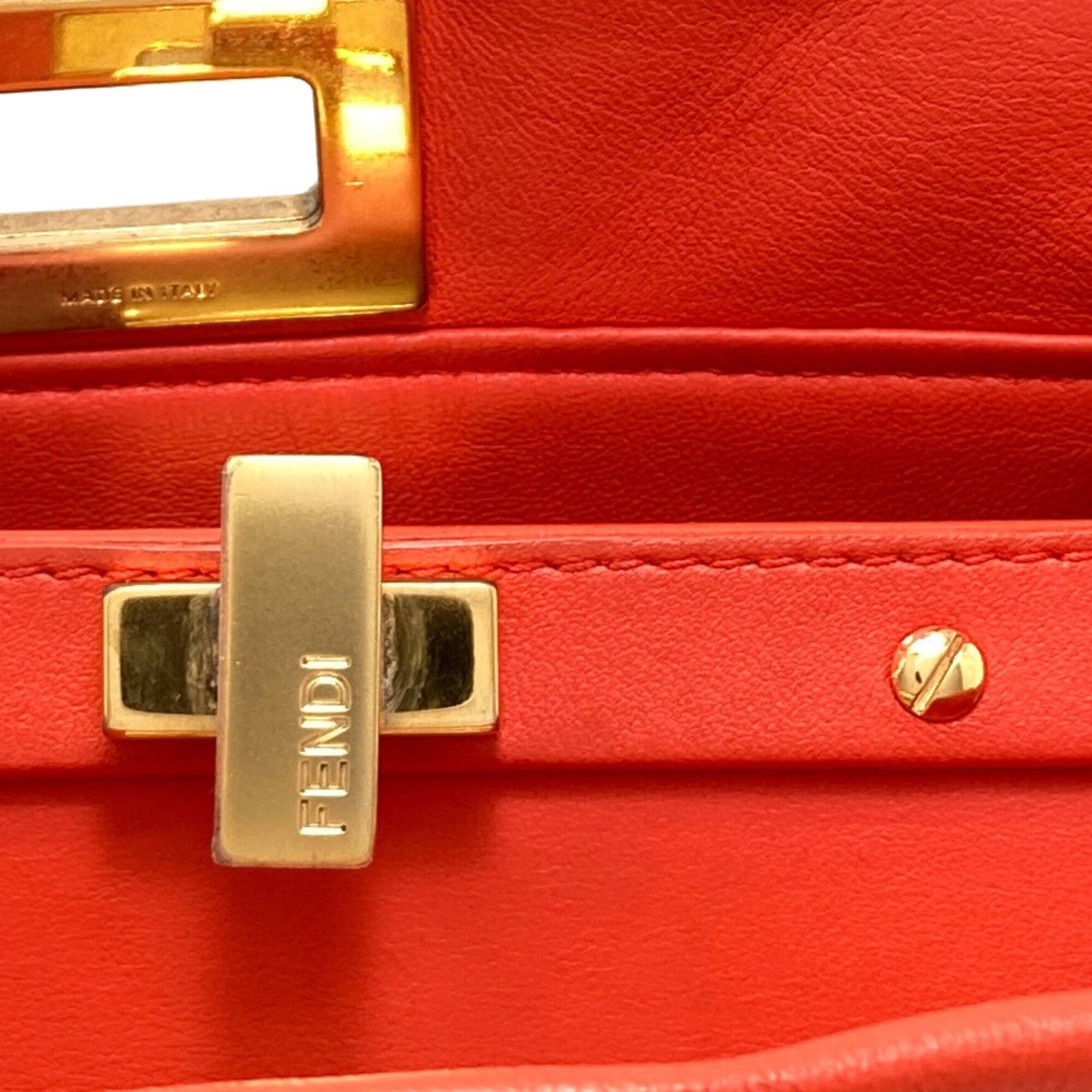 Fendi Fendi Peekaboo Mini 2-Way Handbag, Calfskin, Women's FENDI Size ONE SIZE - 17 Thumbnail