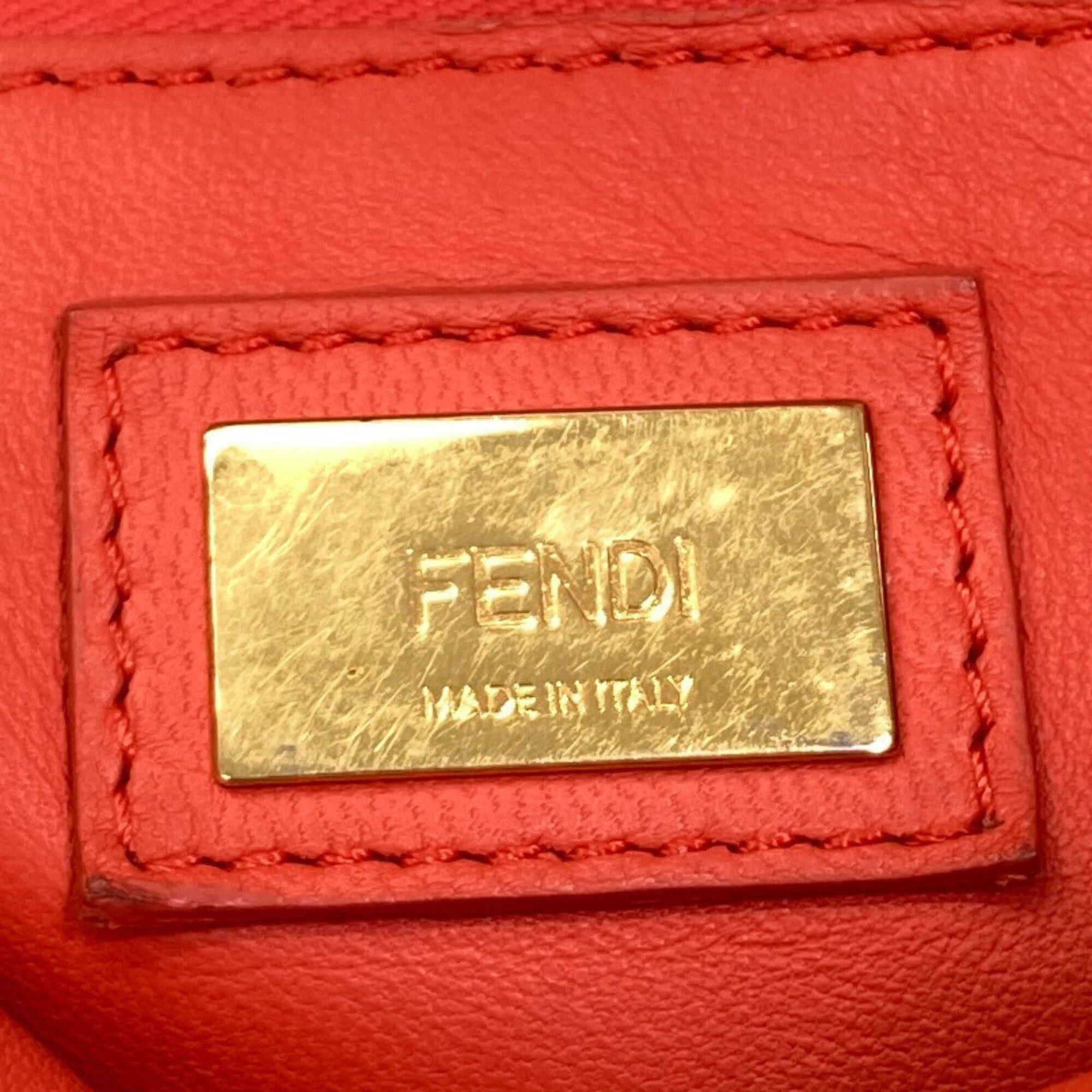 Fendi Fendi Peekaboo Mini 2-Way Handbag, Calfskin, Women's FENDI Size ONE SIZE - 6 Thumbnail
