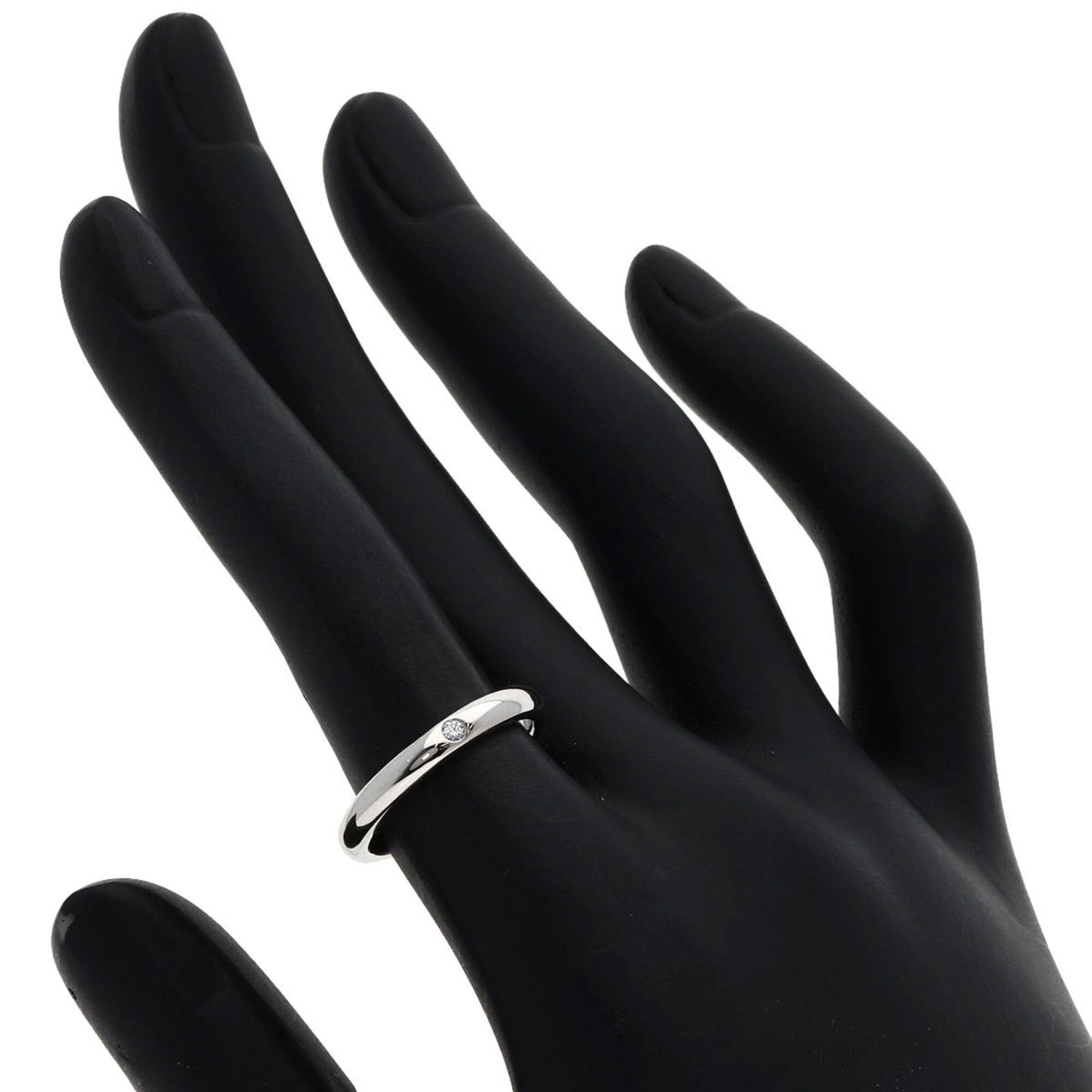 Tiffany & Co. Tiffany & Co. Stacking Band 1P Diamond Ring, Platinum PT950, Women's Ring. Size ONE SIZE - 7 Thumbnail