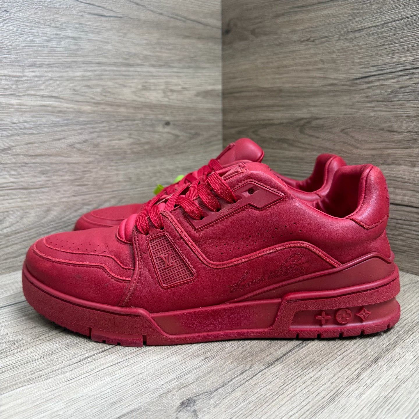 Louis Vuitton Louis Vuitton Trainer Low-Top Sneakers Red Size 7.5 Size US 7.5 / EU 40-41 - 2 Thumbnail