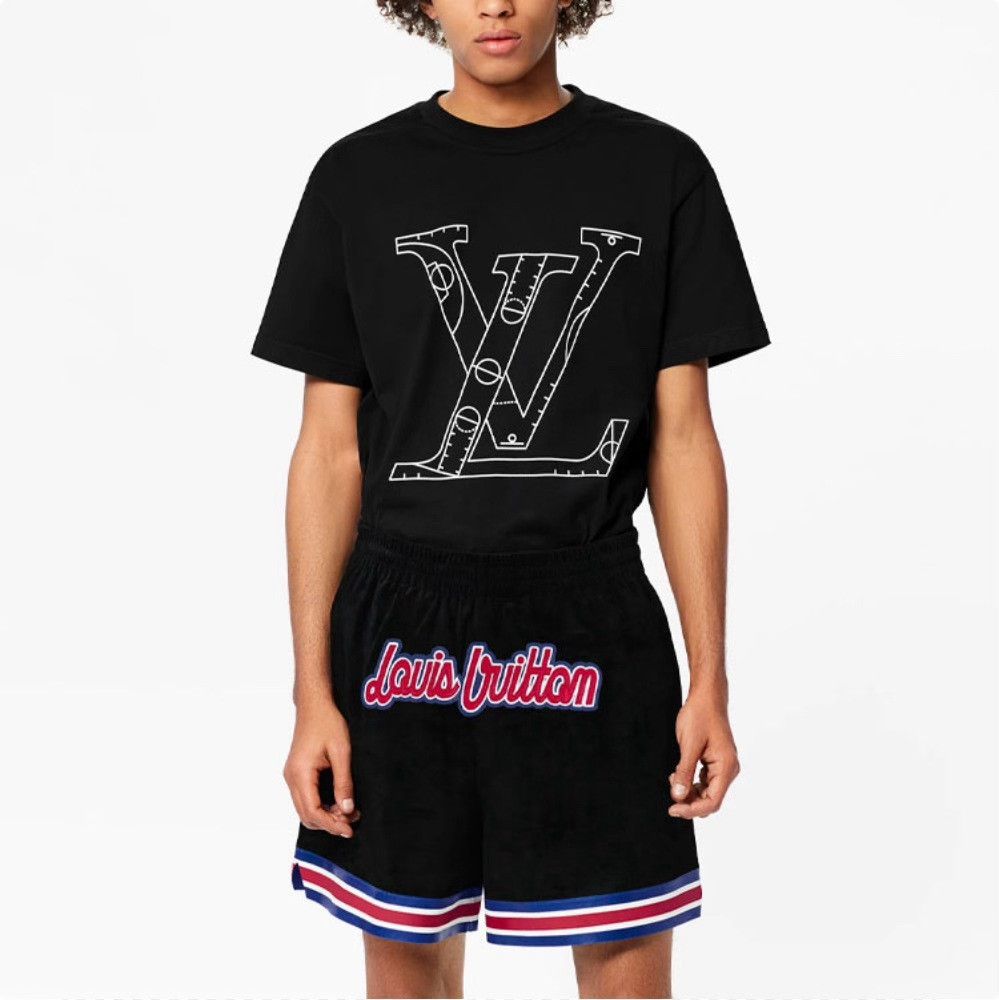 Louis Vuitton Louis Vuitton x NBA Suede Logo Shorts Size S Size US 30 / EU 46 - 4 Thumbnail