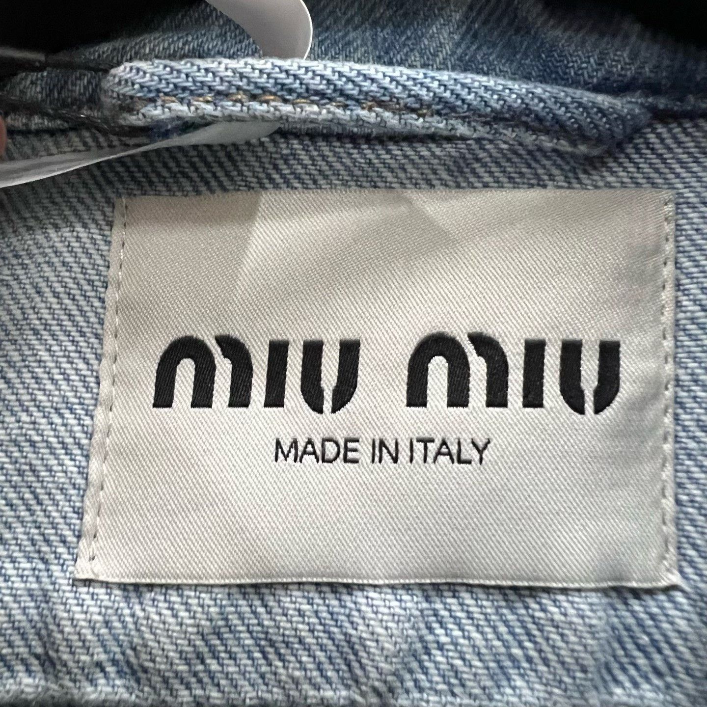 Miu Miu Miu Miu Logo Embroidered Denim Jacket Size 40 Size S / US 4 / IT 40 - 5 Thumbnail