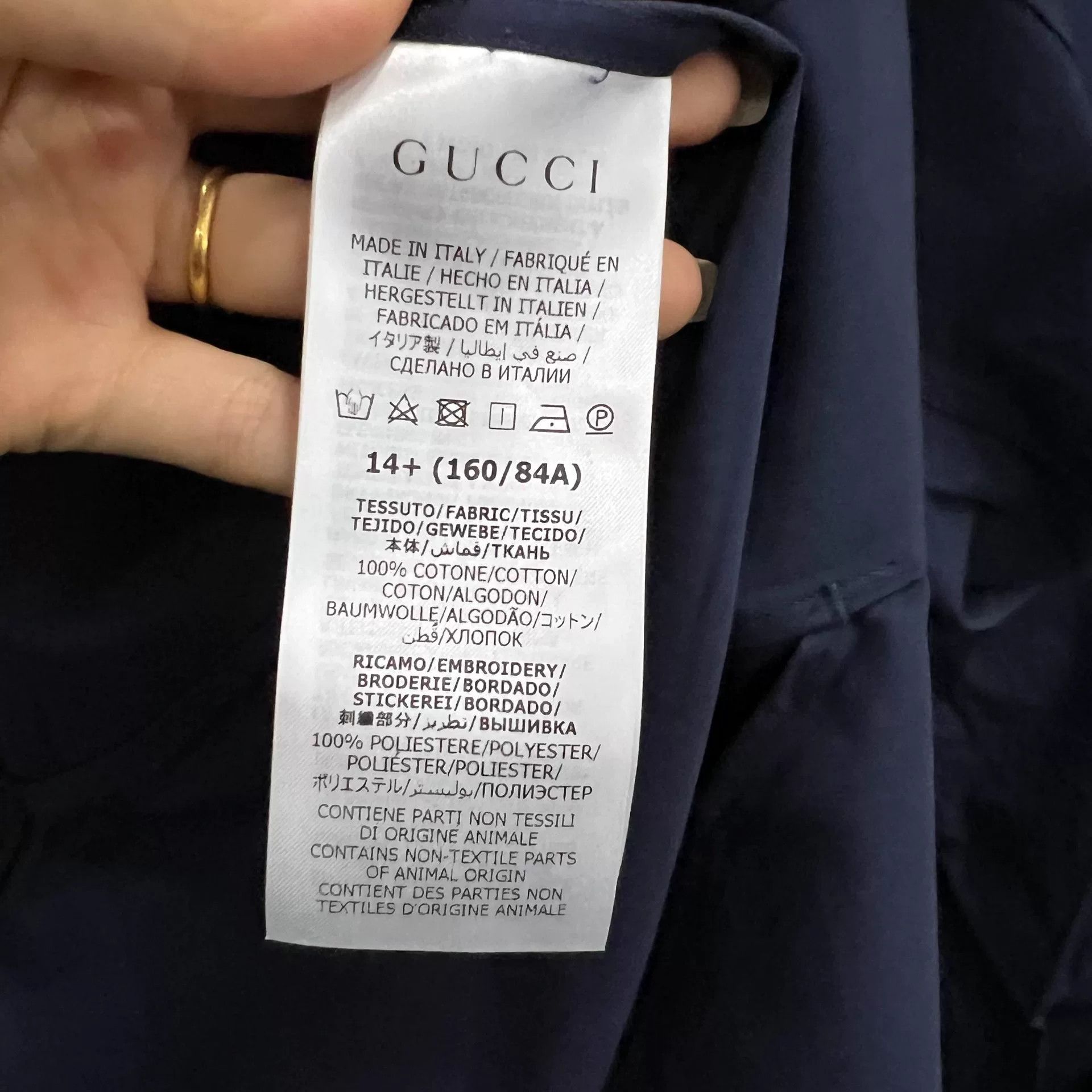 Gucci Gucci Dark Blue Button Up Shirt Size XS Size US XS / EU 42 / 0 - 4 Thumbnail