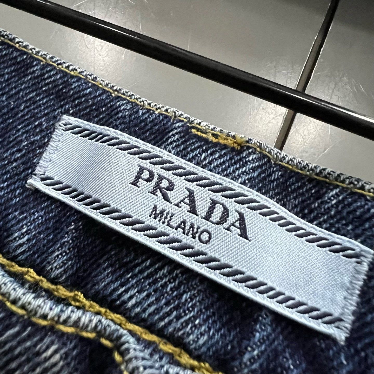 Prada Prada Logo Triangle Denim Jeans US 27 Size US 27 - 4 Thumbnail