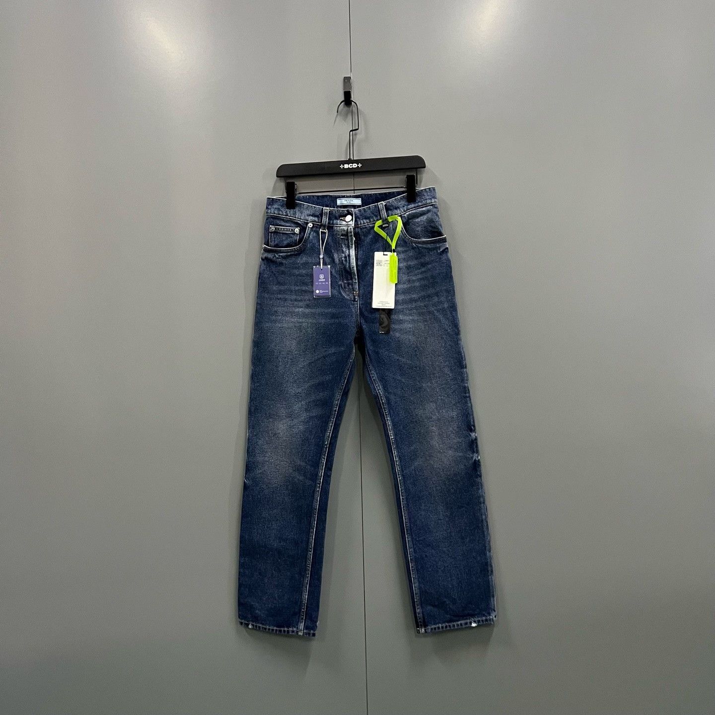 Prada Prada Logo Triangle Denim Jeans US 27 Size US 27 - 2 Thumbnail