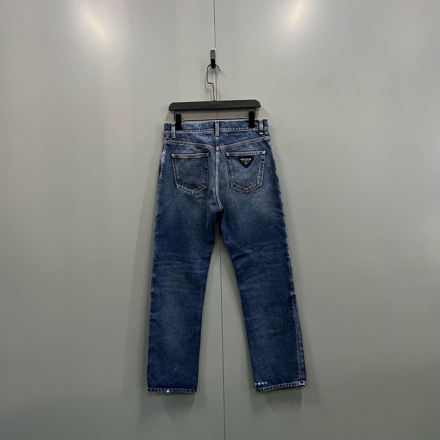 Prada Prada Logo Triangle Denim Jeans US 27 Size US 27 - 3 Thumbnail